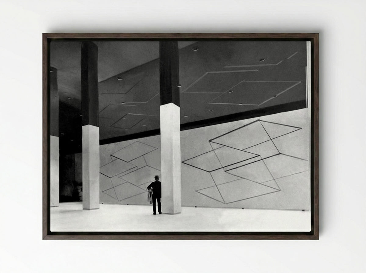 Two Structural Constellations - Josef Albers - Framed Canvas Dark Wood