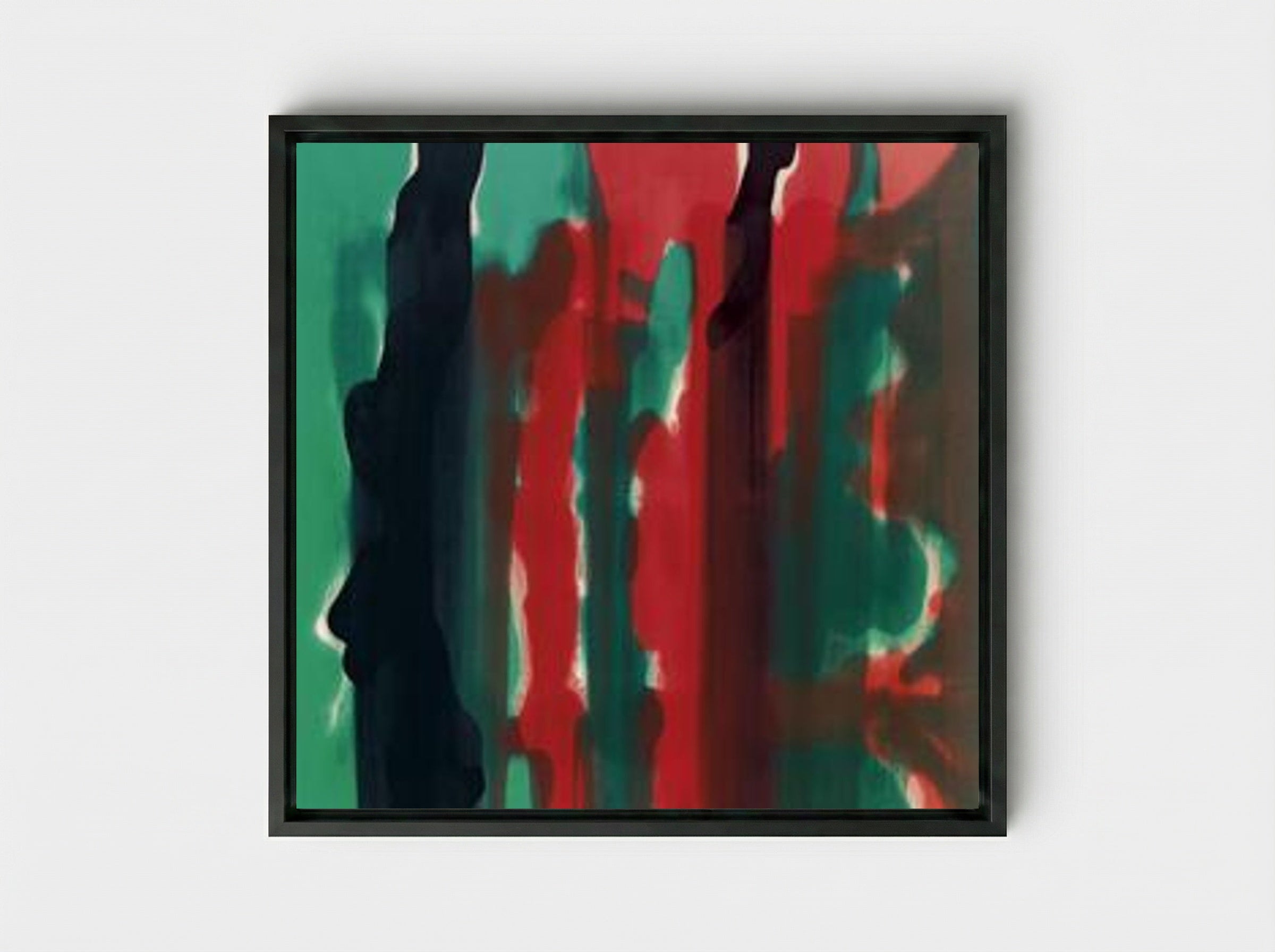Addition V - Morris Louis - Framed Canvas Black