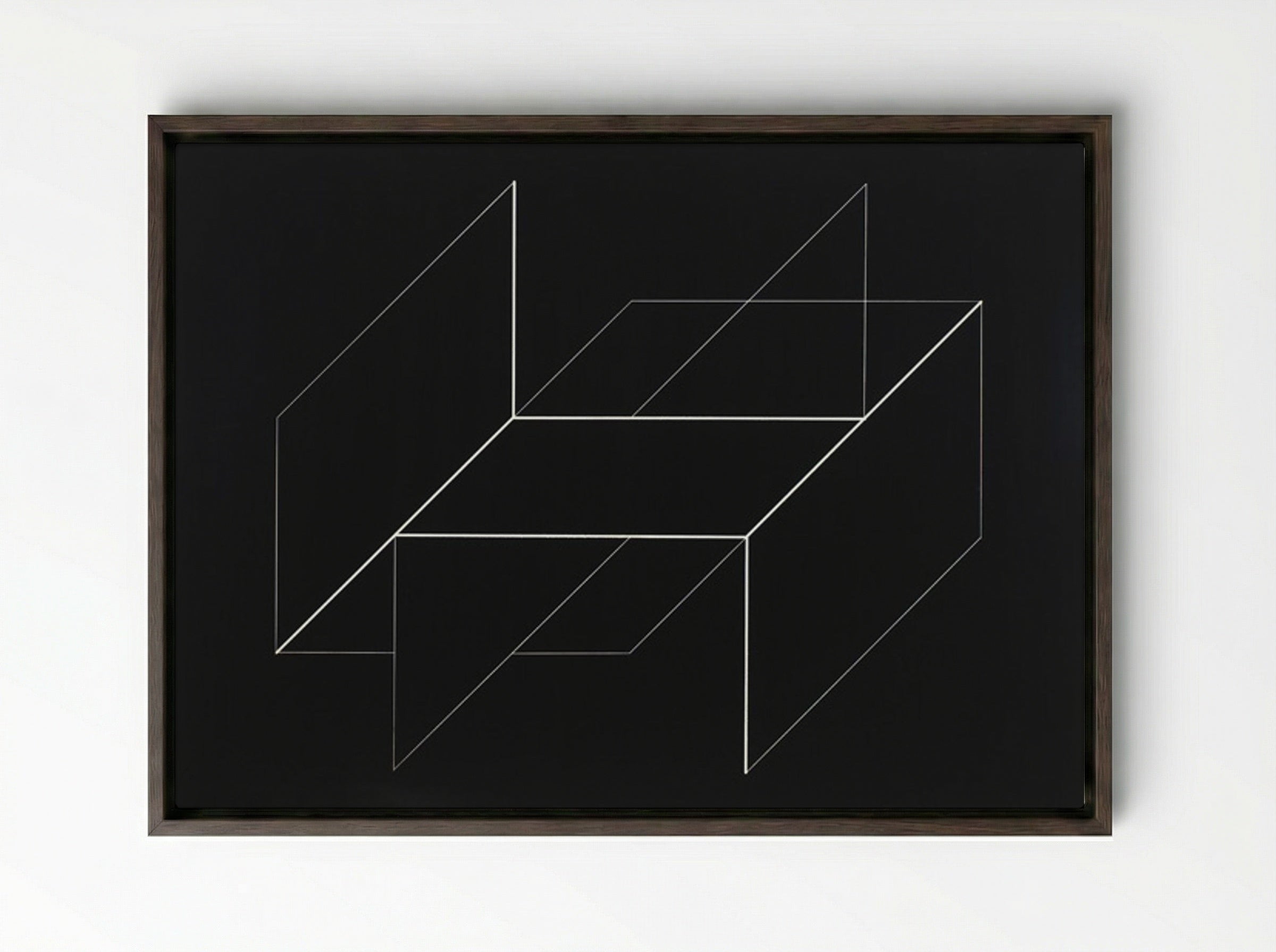 Structural Constellation - Josef Albers - Framed Canvas Dark Wood