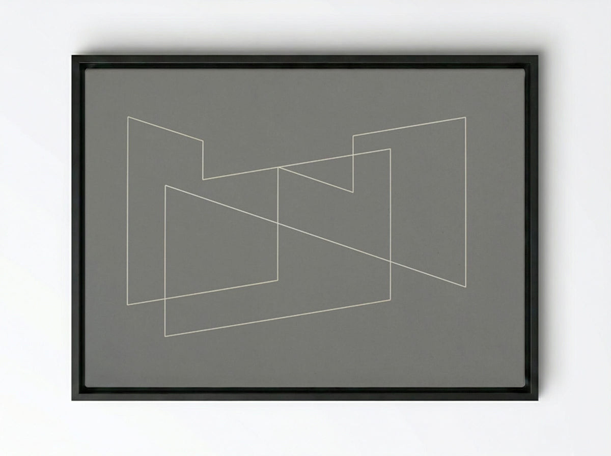 Structural Indication - Josef Albers - Framed Canvas Black