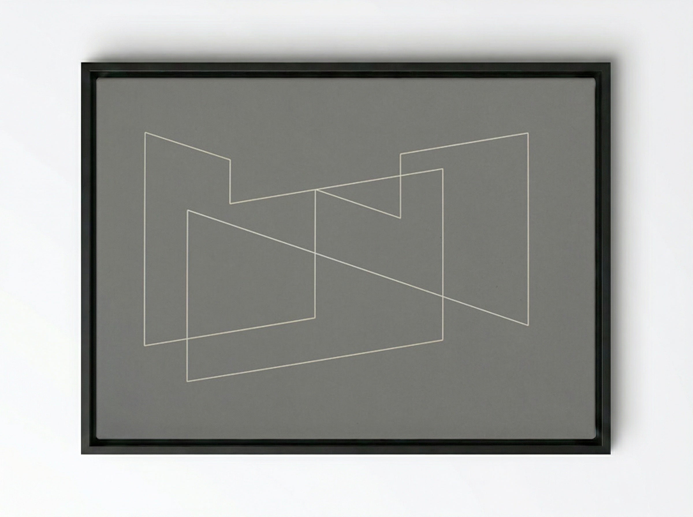 Structural Indication - Josef Albers - Framed Canvas Black