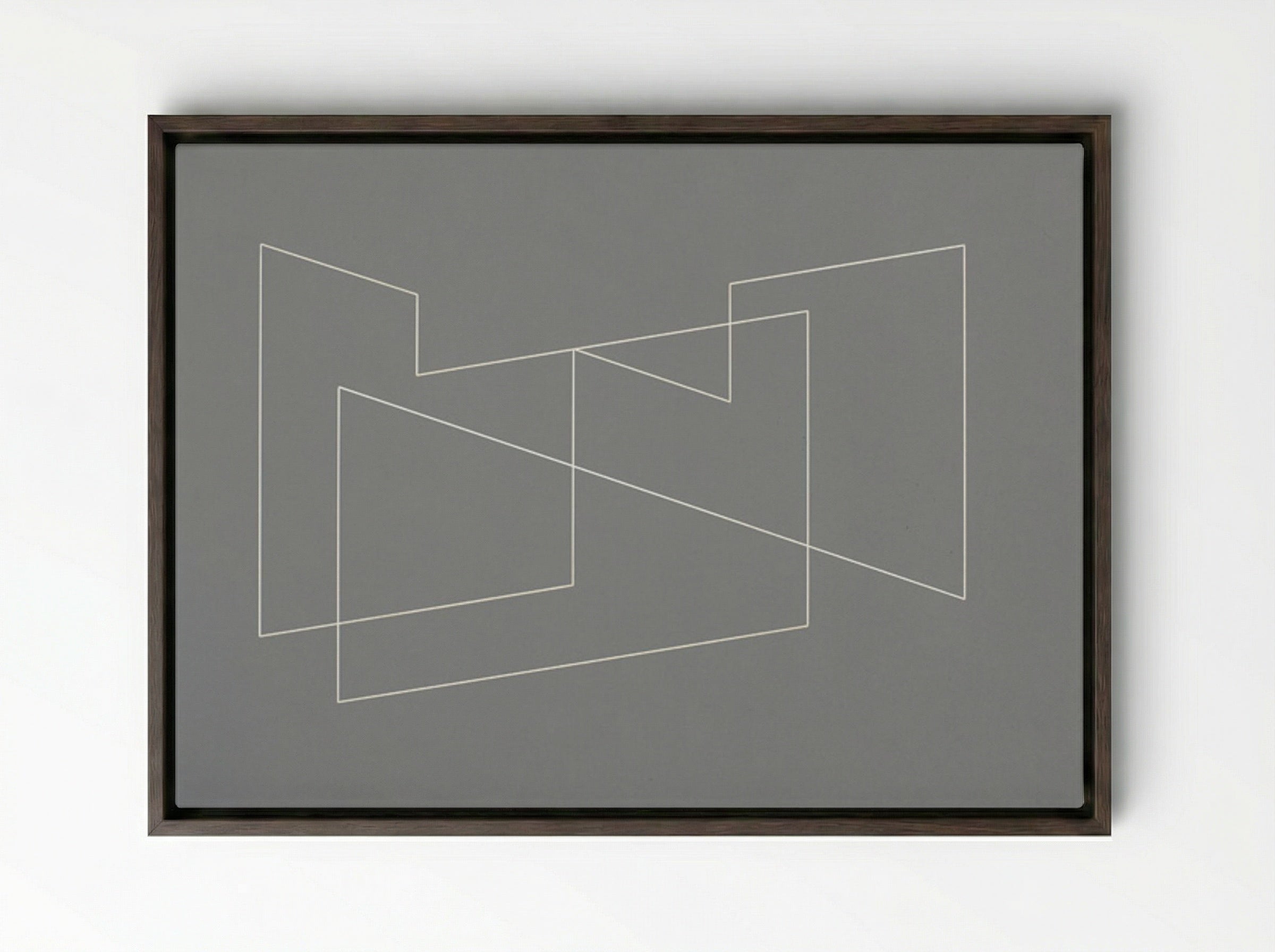Structural Indication - Josef Albers - Framed Canvas Dark Wood