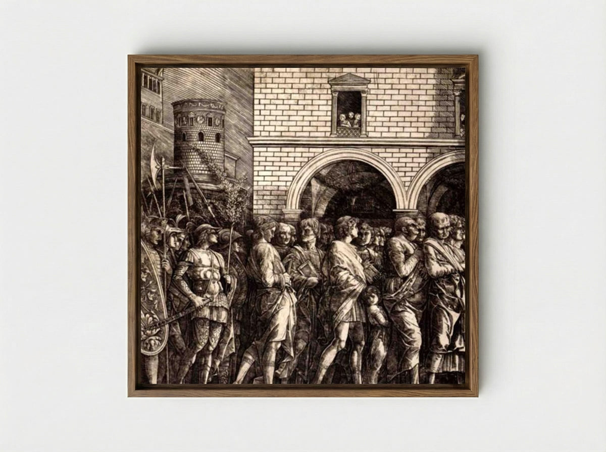The Senators - Andrea Mantegna - Framed Canvas Wood