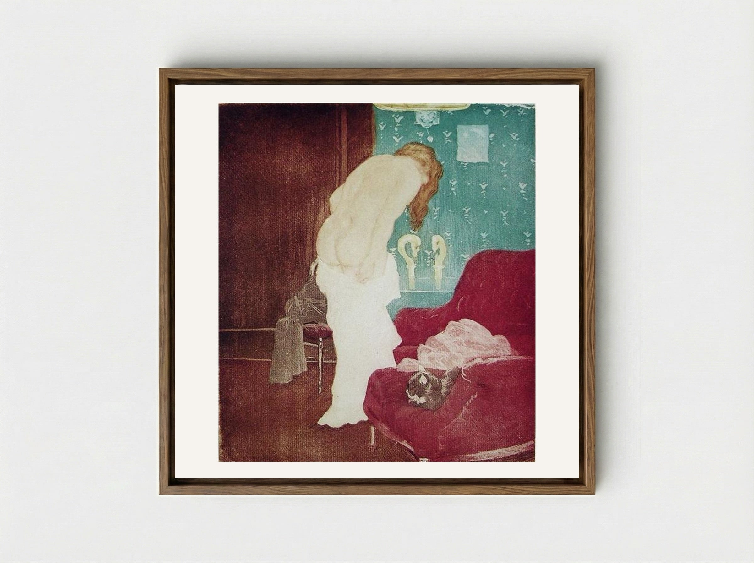 Bathroom (La Toilette) - Charles Maurin - Framed Canvas Wood