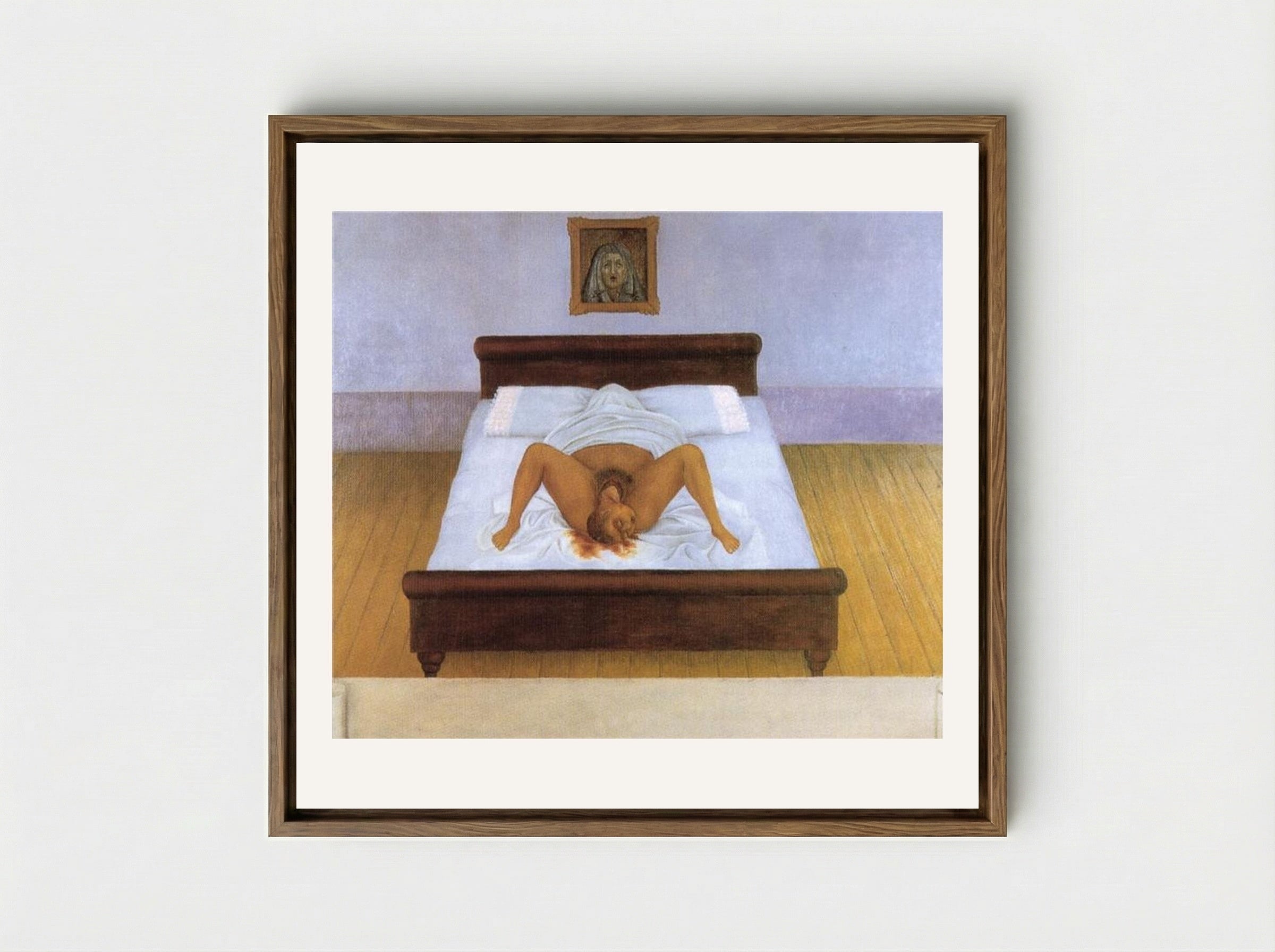 My Birth - Frida Kahlo - Framed Canvas Wood