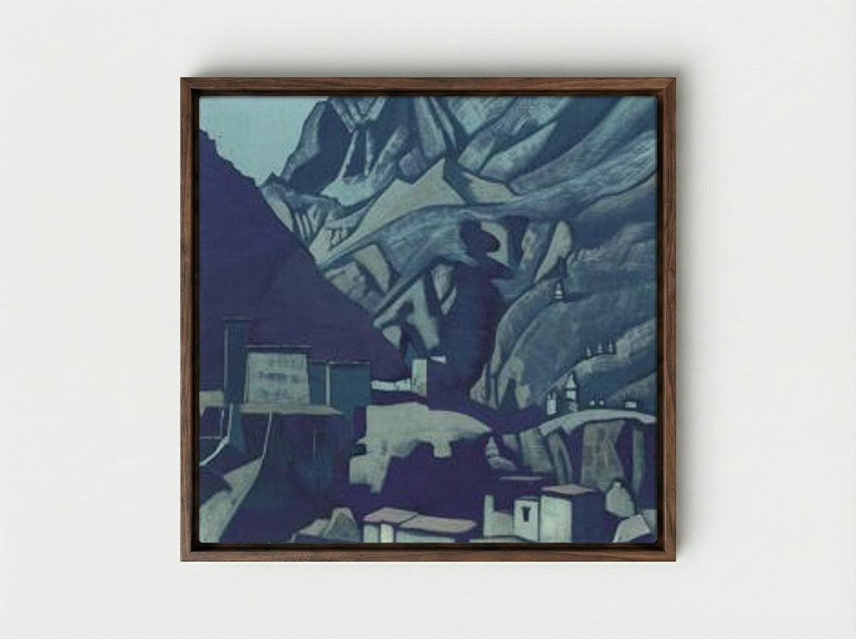 Sanctuaries and Citadels - Nicholas Roerich - Framed Canvas Dark Wood
