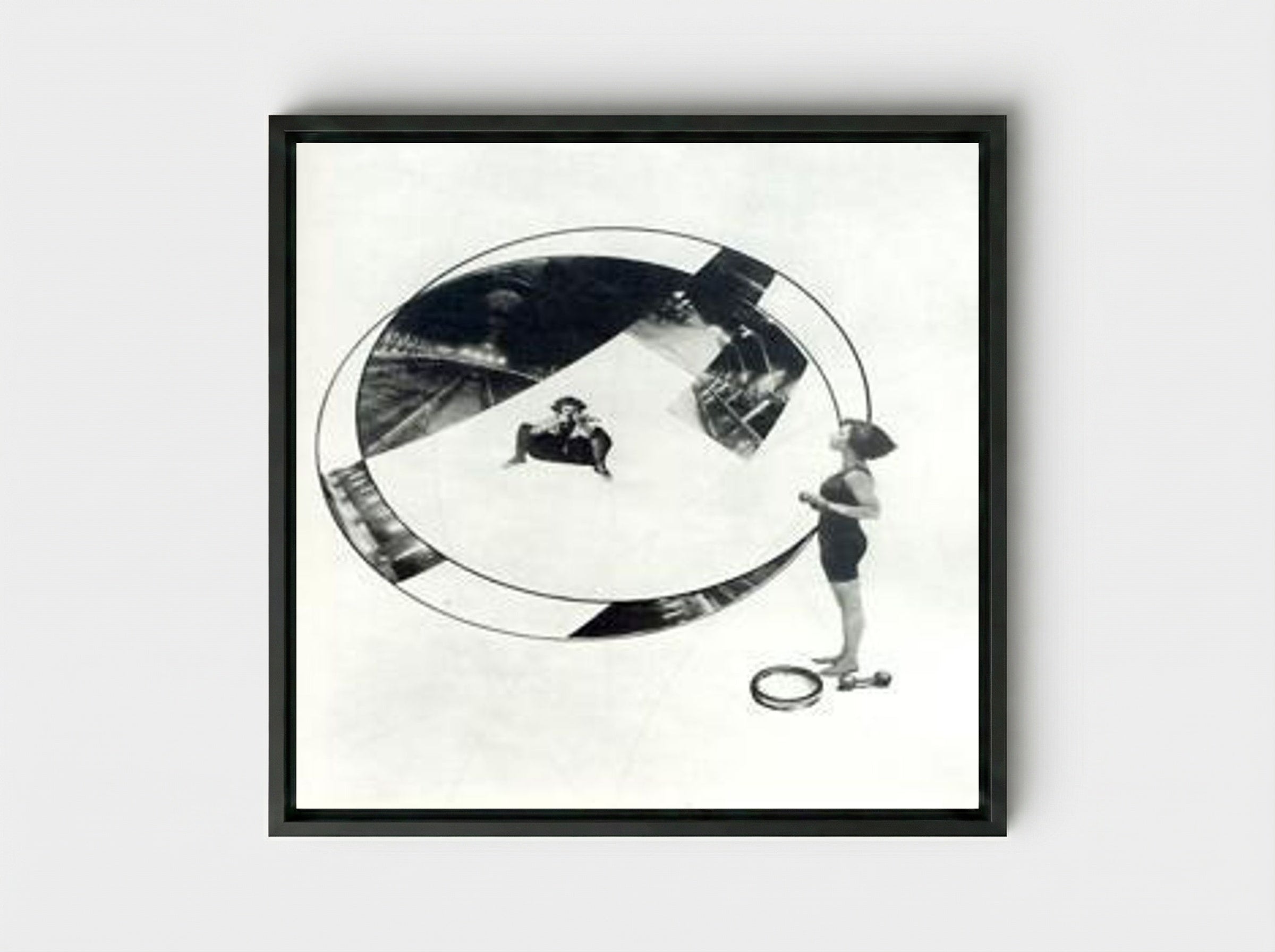 Untitled 9 (László Moholy-Nagy) - László Moholy-Nagy - Framed Canvas Black