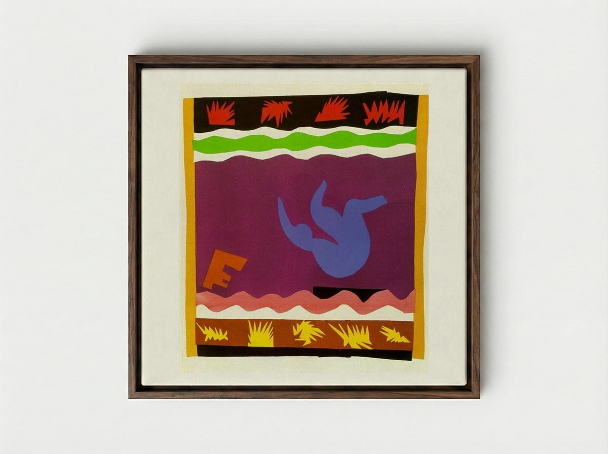 The Toboggan - Henri Matisse - Framed Canvas Dark Wood
