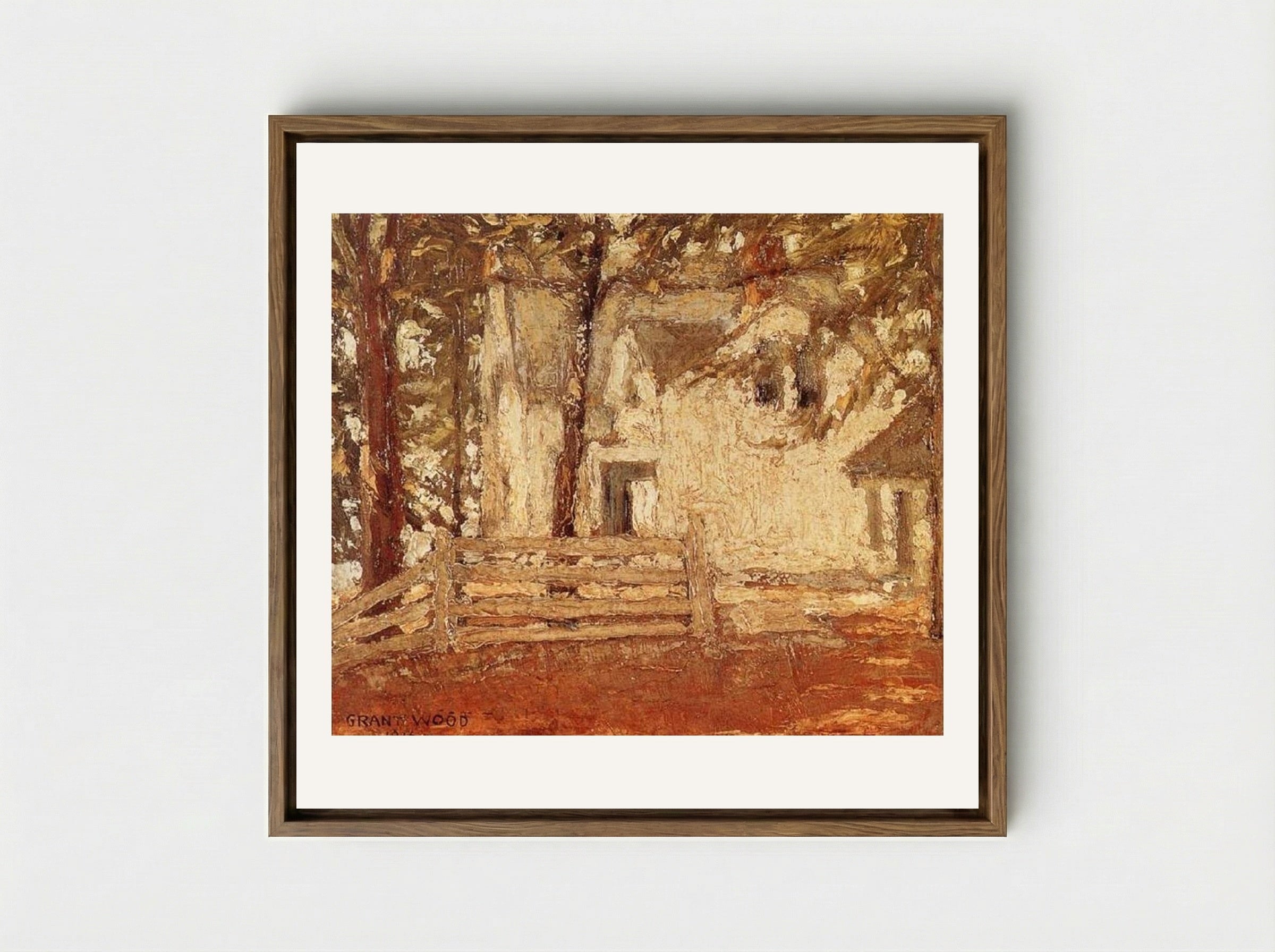 Grandmother's House - Grant Wood - Framed Canvas Wood