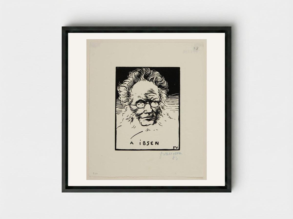 Ibsen - Félix Vallotton - Framed Canvas Black