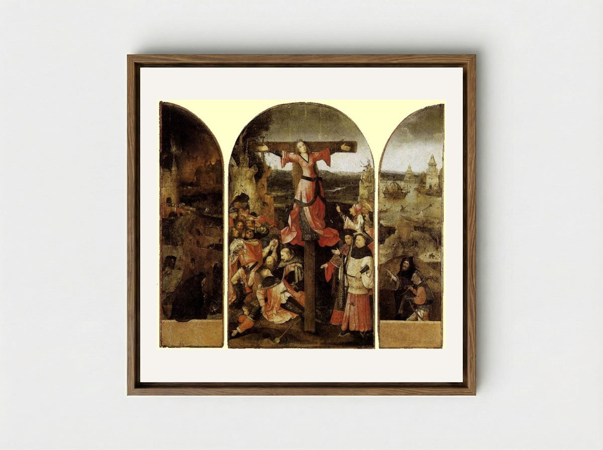 St. Liberata Triptych - Hieronymus Bosch - Framed Canvas Wood