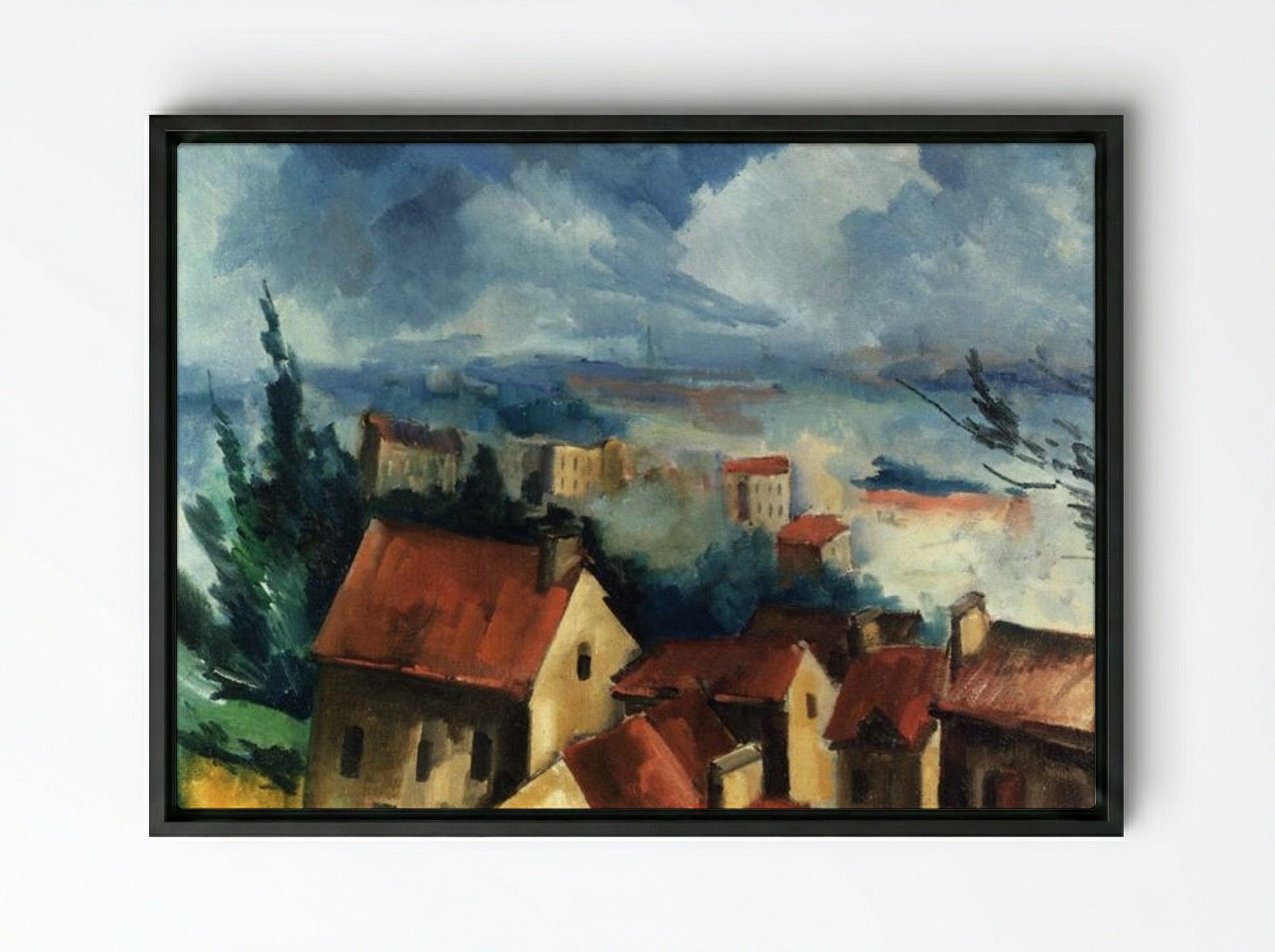 Beauce Landscape - Maurice de Vlaminck - Framed Canvas Black