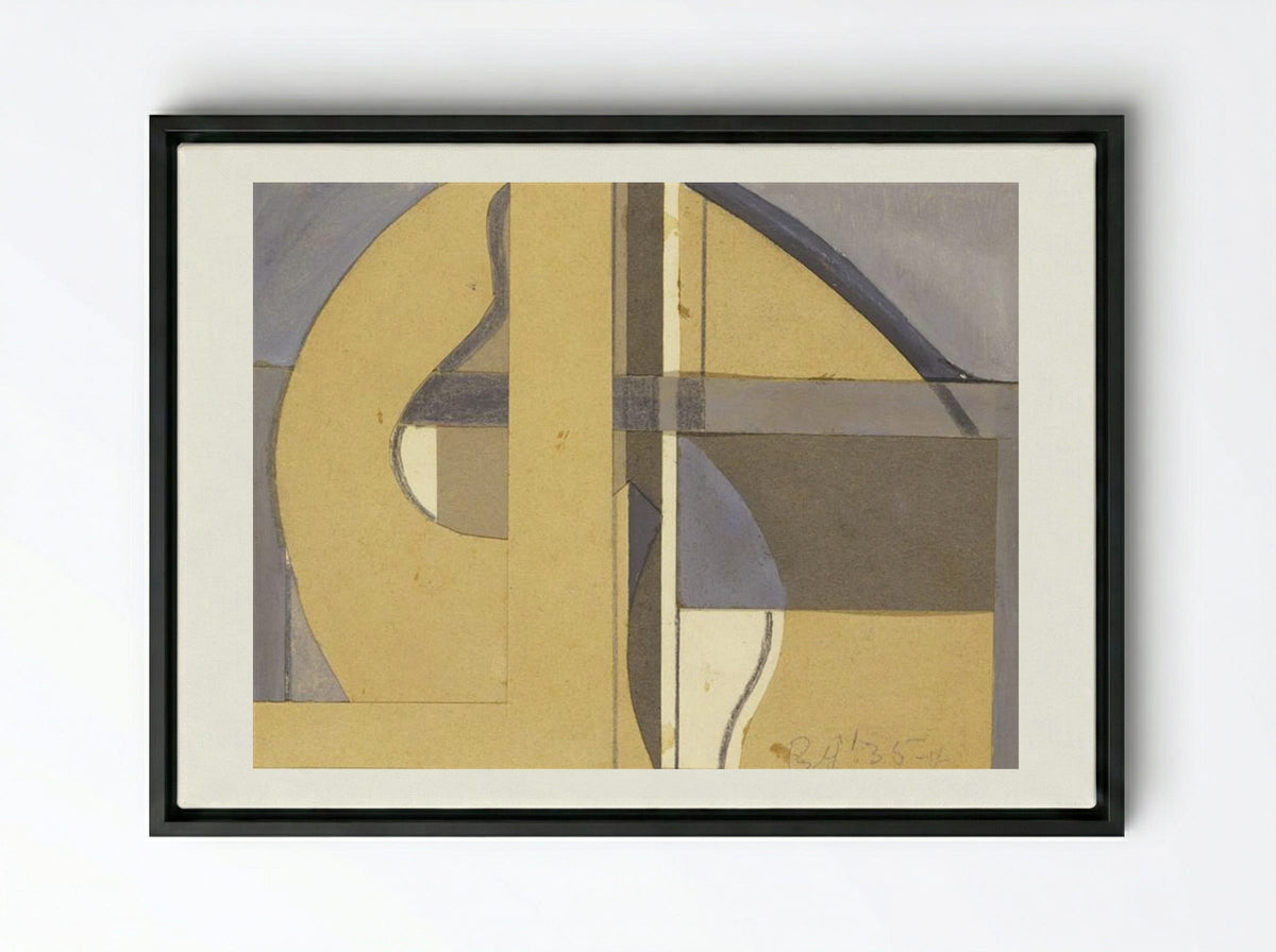Untitled (35-4) - Balcomb Greene - Framed Canvas Black
