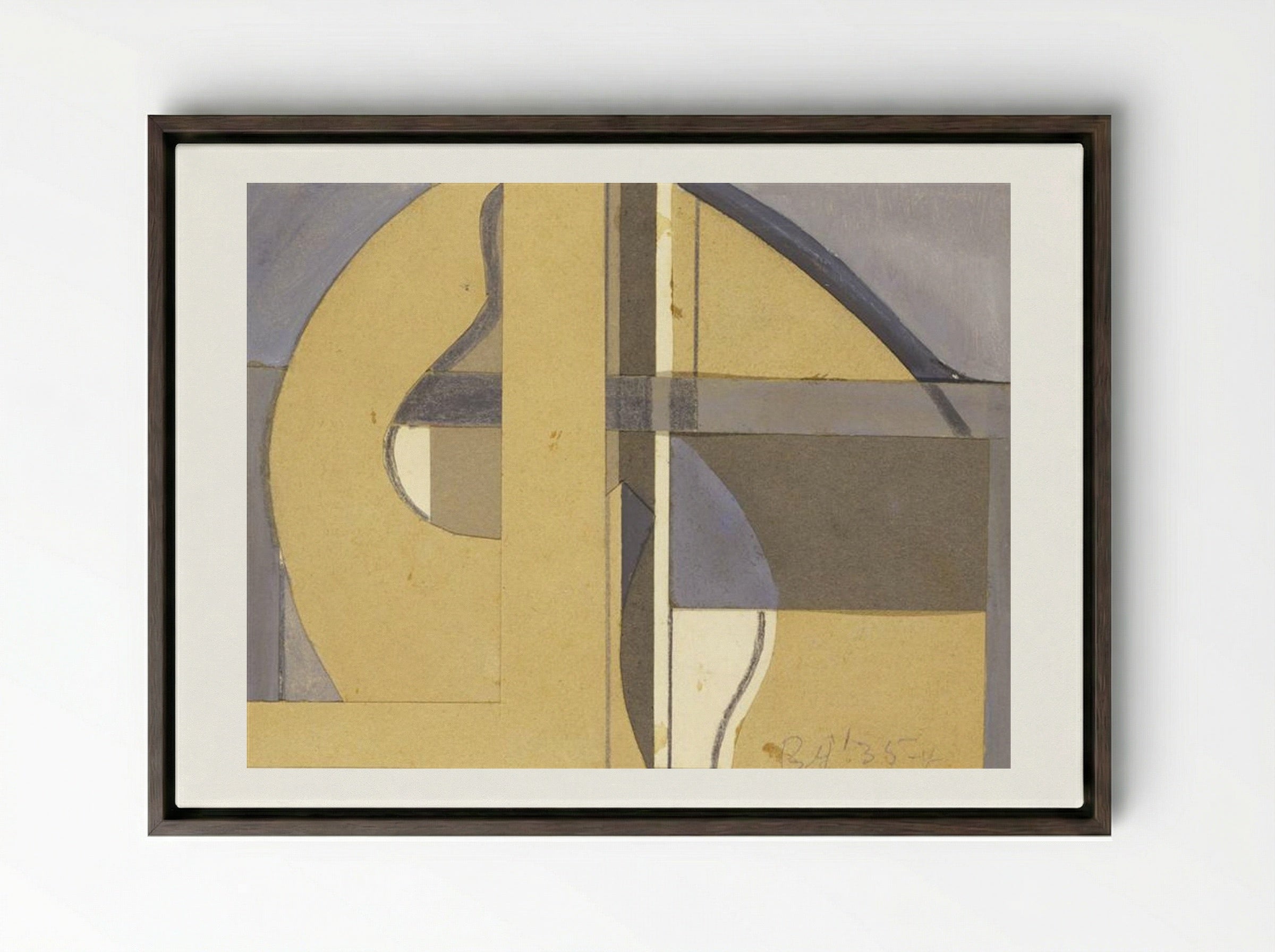 Untitled (35-4) - Balcomb Greene - Framed Canvas Dark Wood