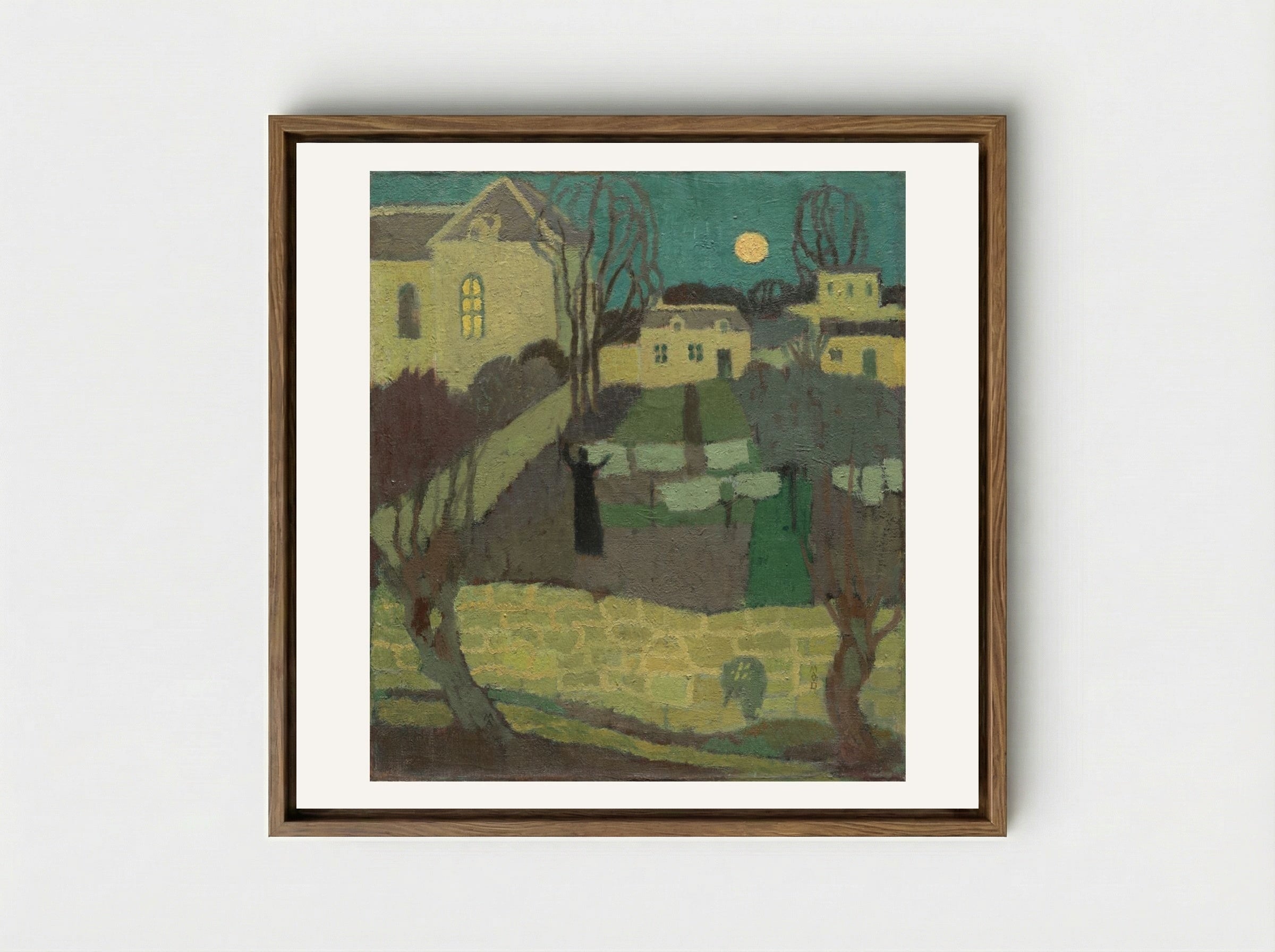 Drying the Linen, or Moonrise at the Priory - Maurice Denis - Framed Canvas Wood