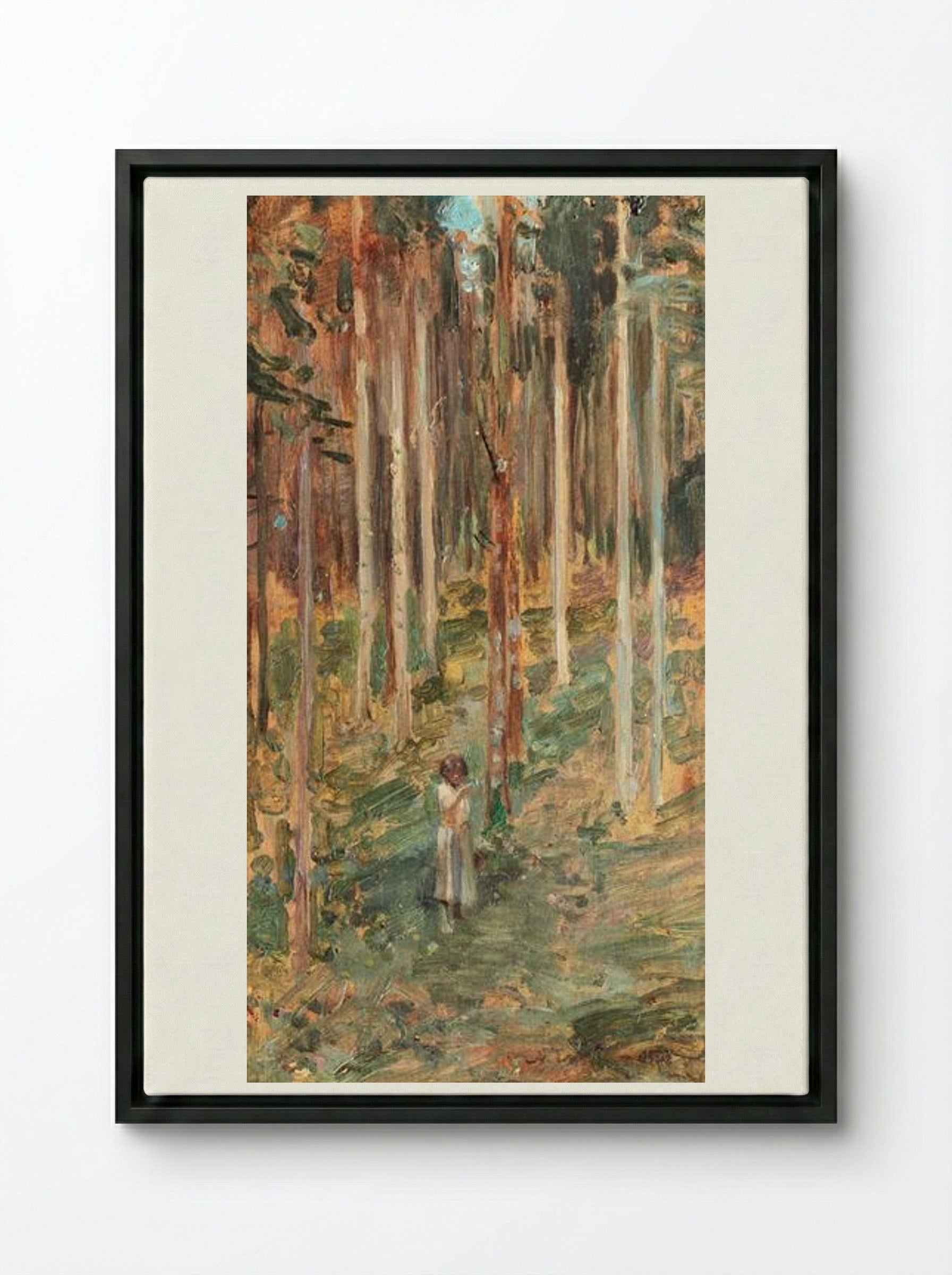Birch Wood - Nicolae Vermont - Framed Canvas Black