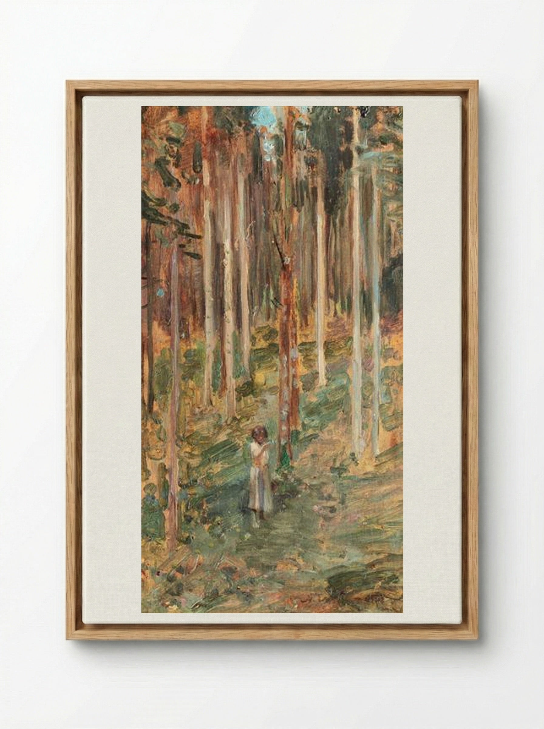 Birch Wood - Nicolae Vermont - Framed Canvas Wood