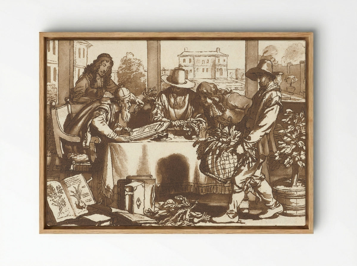 Botanicus - Cornelis Brouwer - Framed Canvas Wood