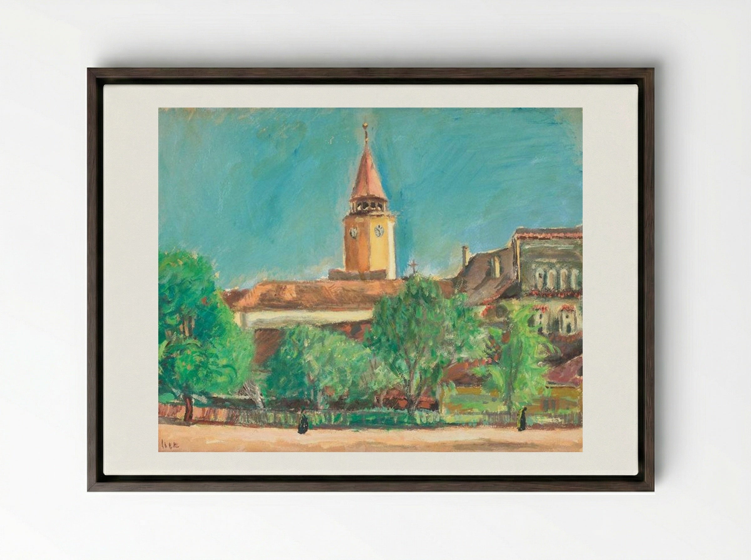Landscape from Toledo - Iosif Iser - Framed Canvas Dark Wood