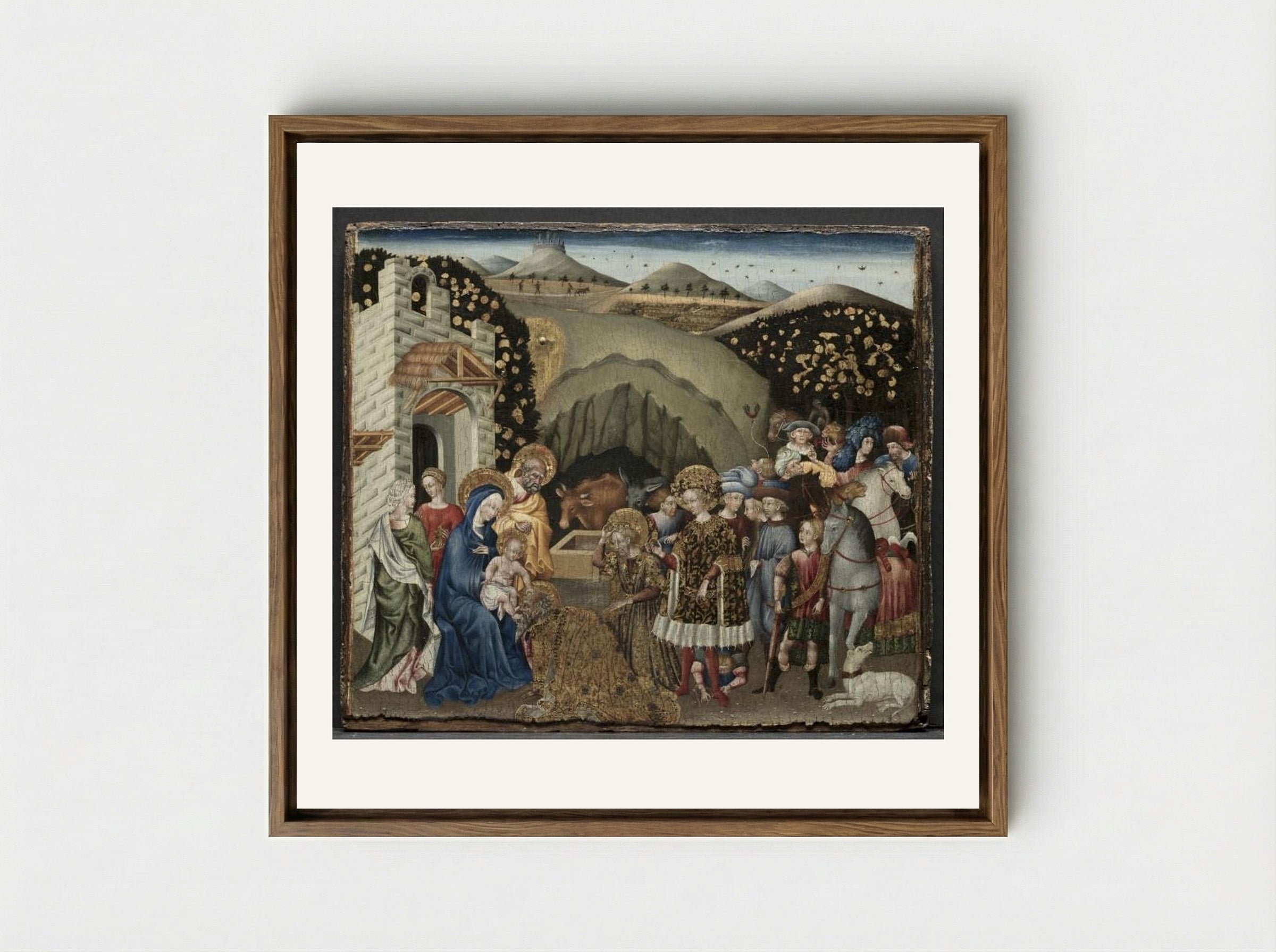 The Adoration of the Magi - Giovanni di Paolo - Framed Canvas Wood