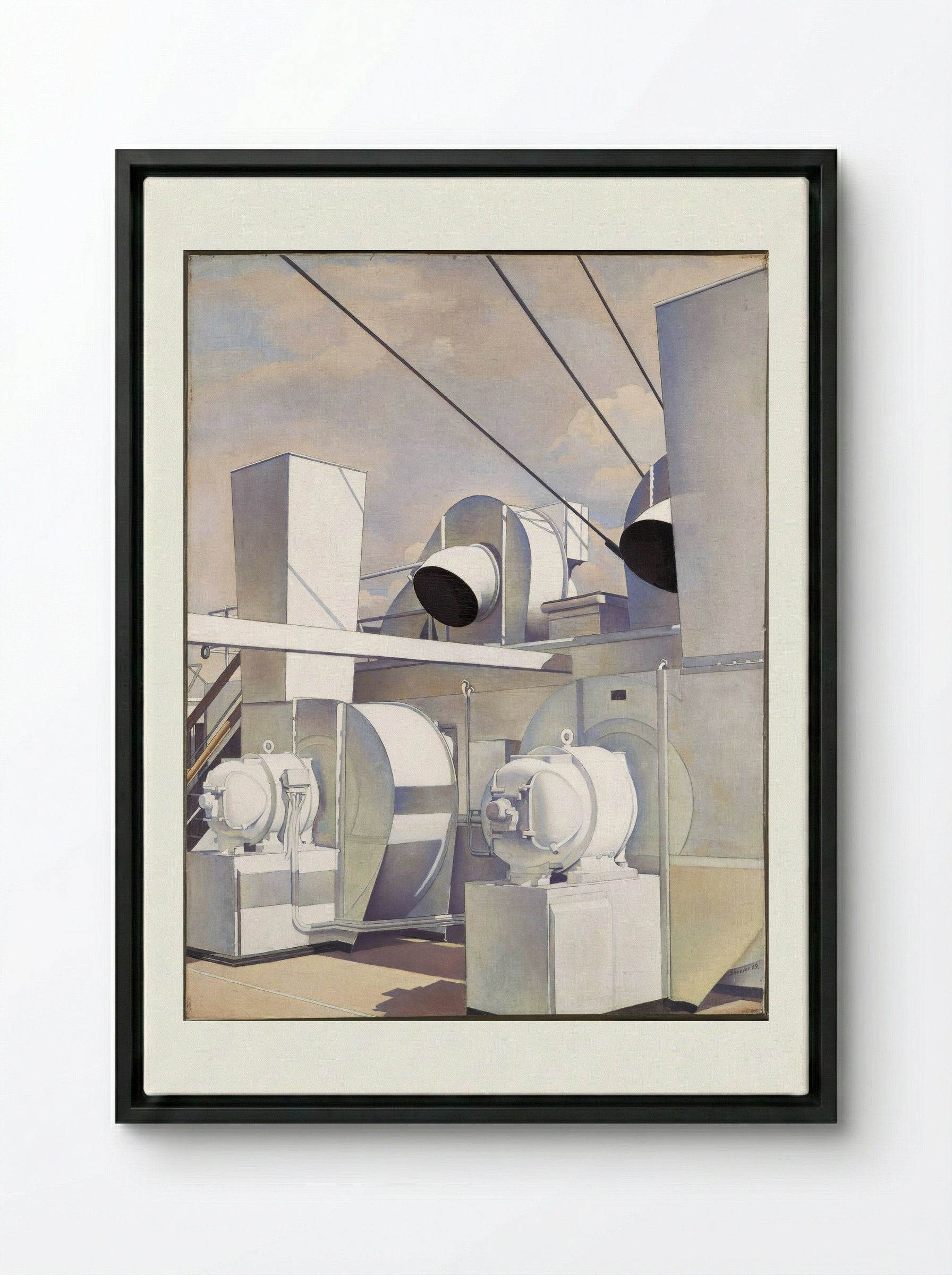 Upper Deck - Charles Sheeler - Framed Canvas Black