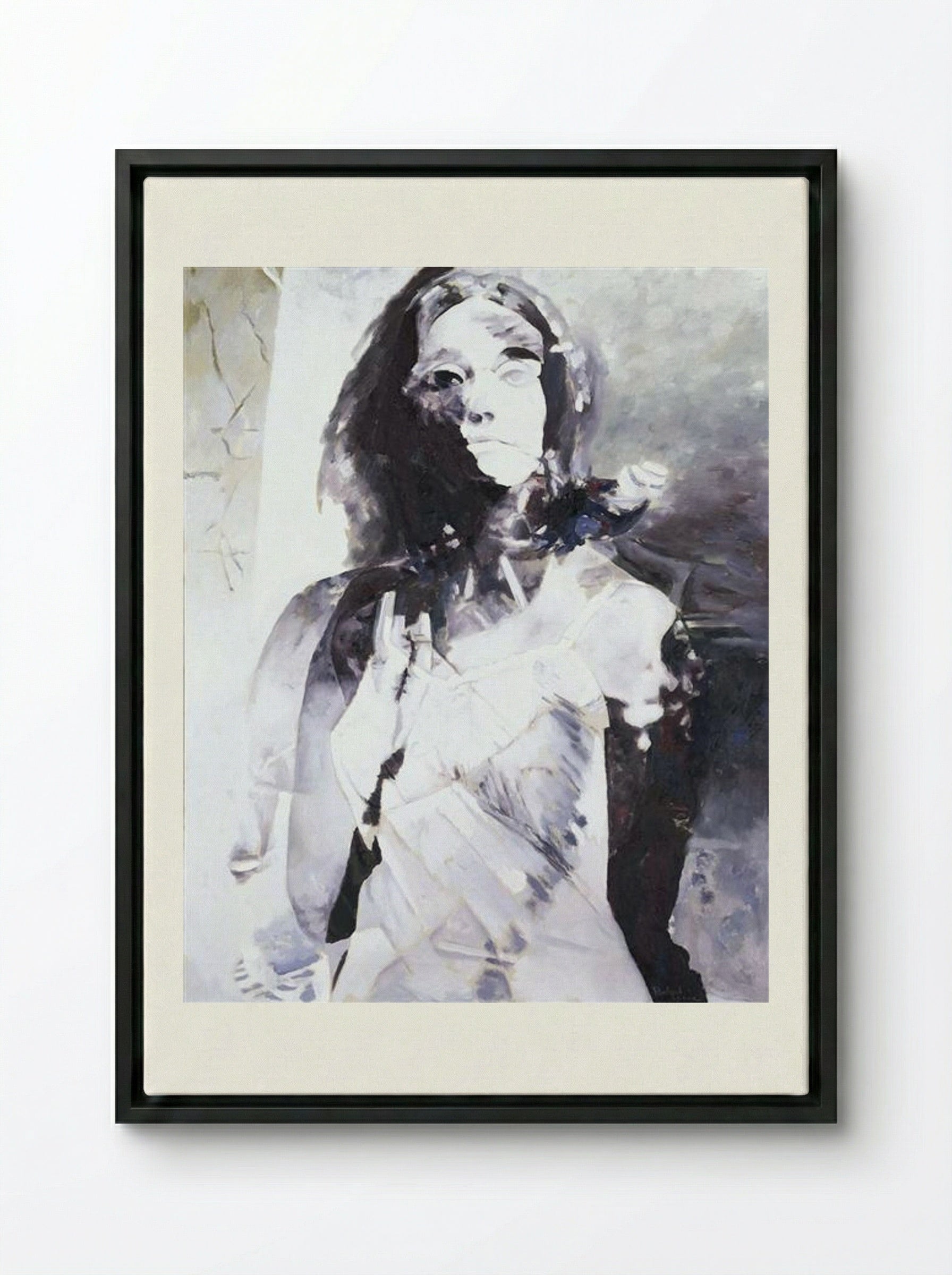 Woman - Balcomb Greene - Framed Canvas Black