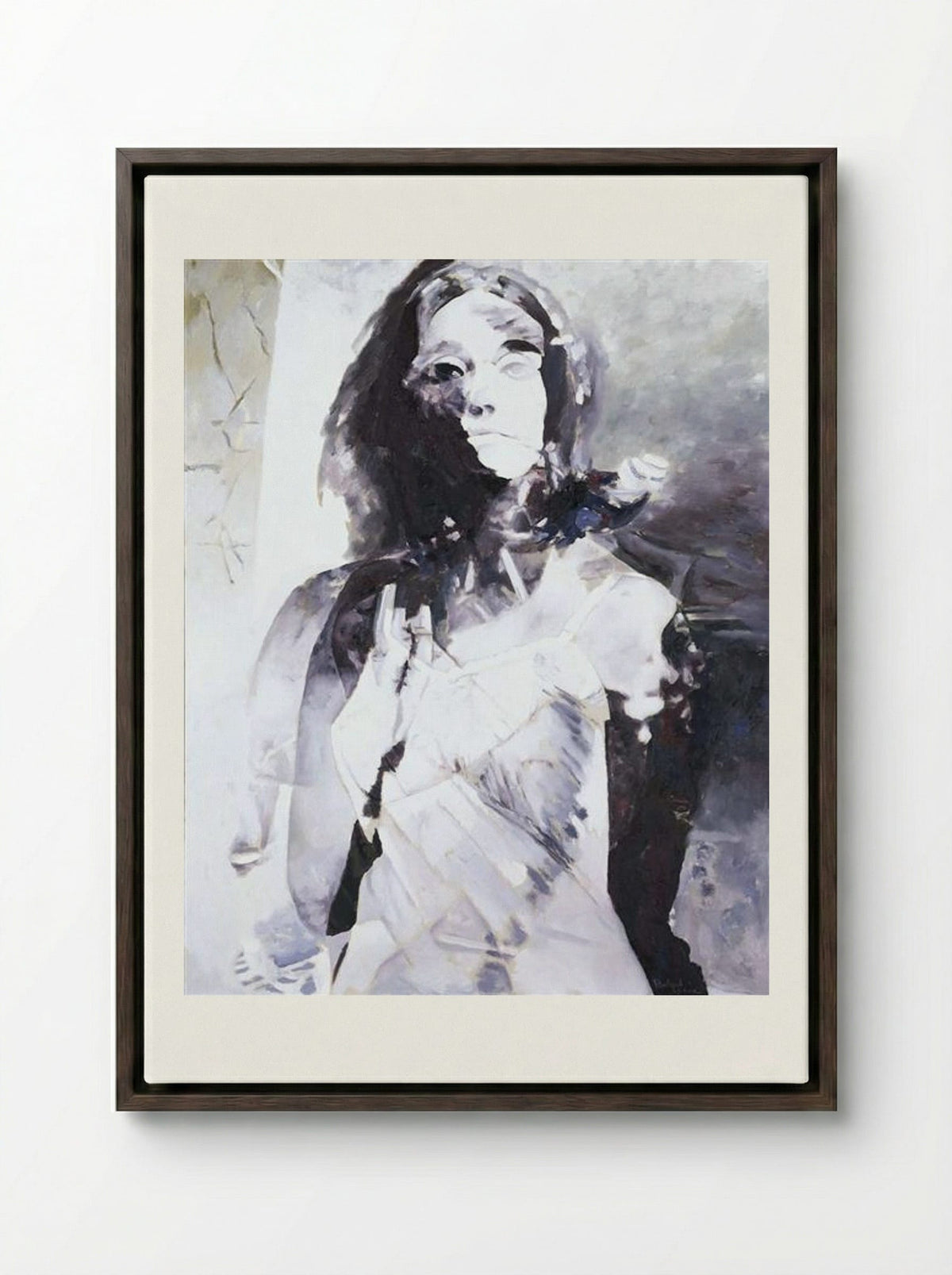 Woman - Balcomb Greene - Framed Canvas Dark Wood