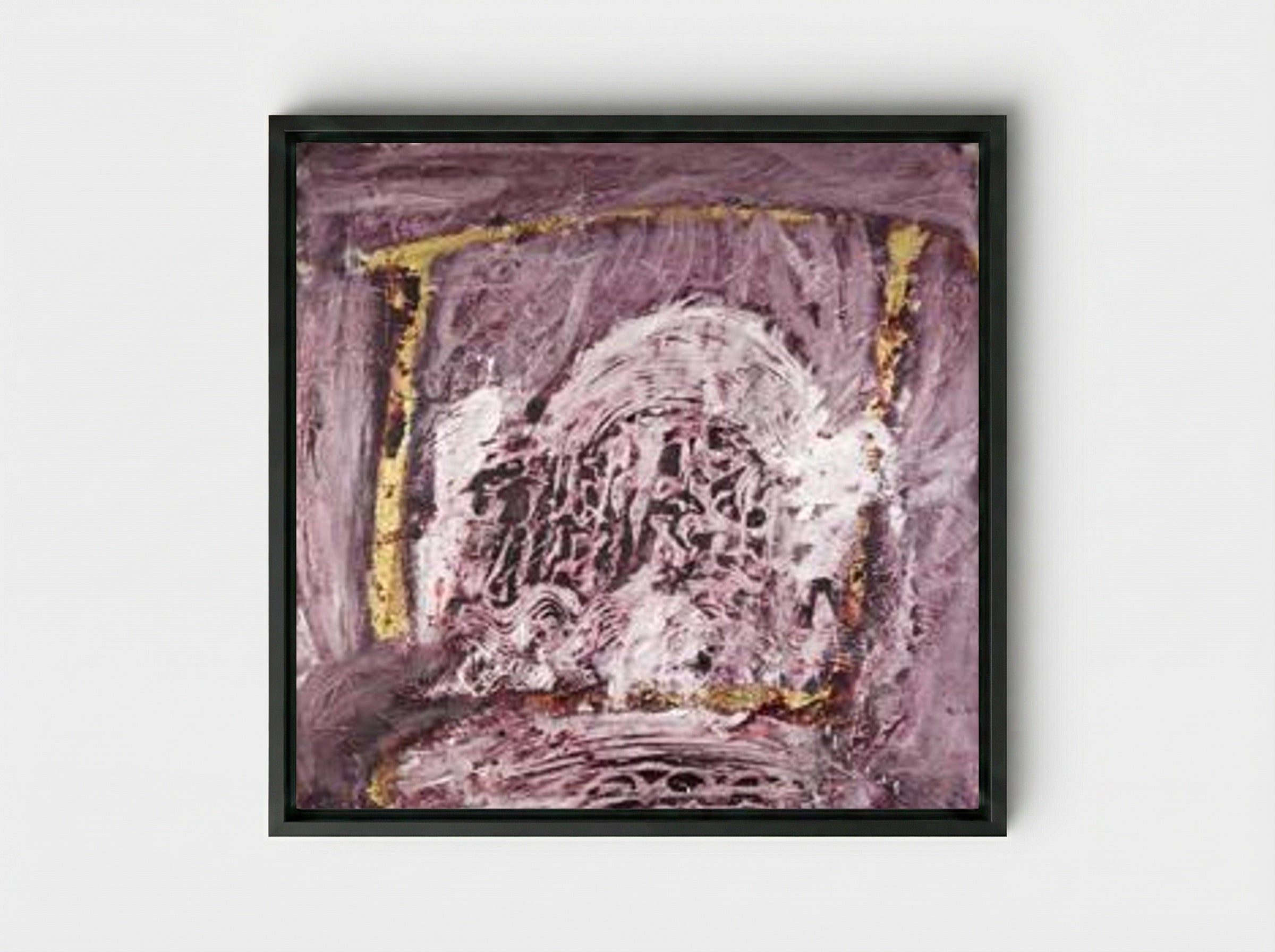 Comme un tapis de prière - Horia Damian - Framed Canvas Black