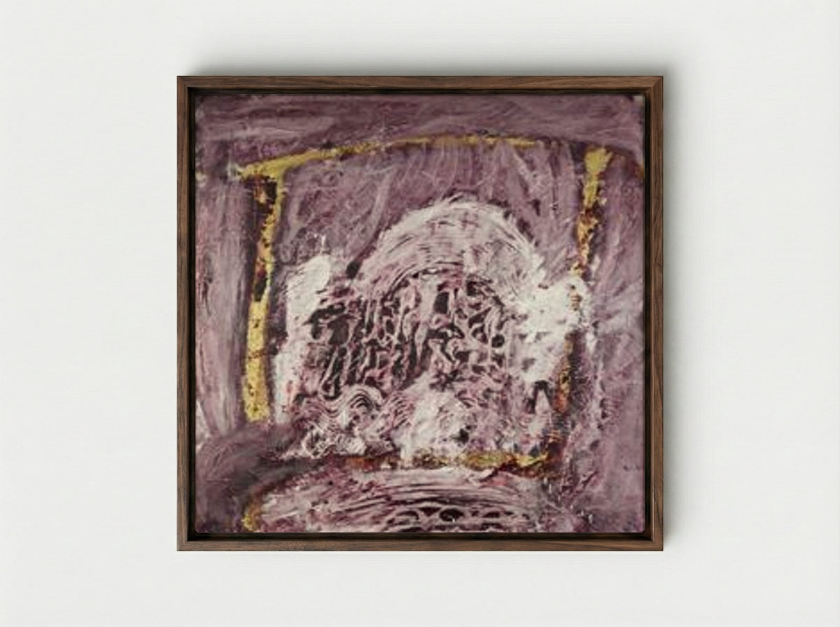 Comme un tapis de prière - Horia Damian - Framed Canvas Dark Wood