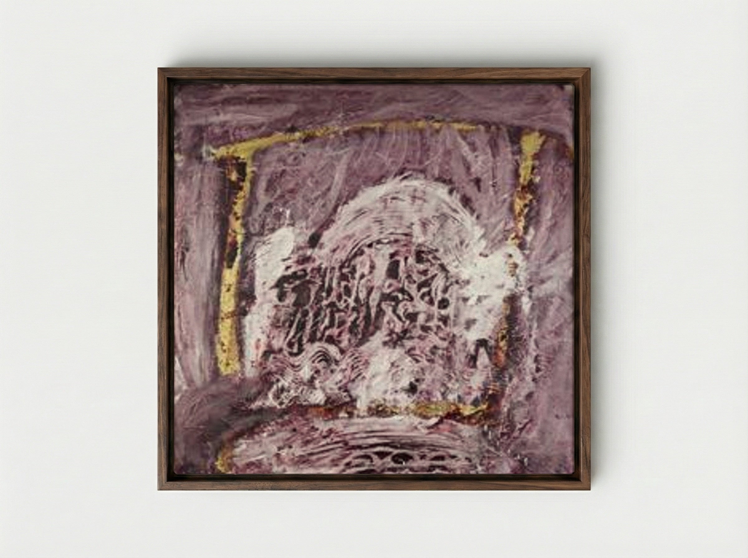 Comme un tapis de prière - Horia Damian - Framed Canvas Dark Wood