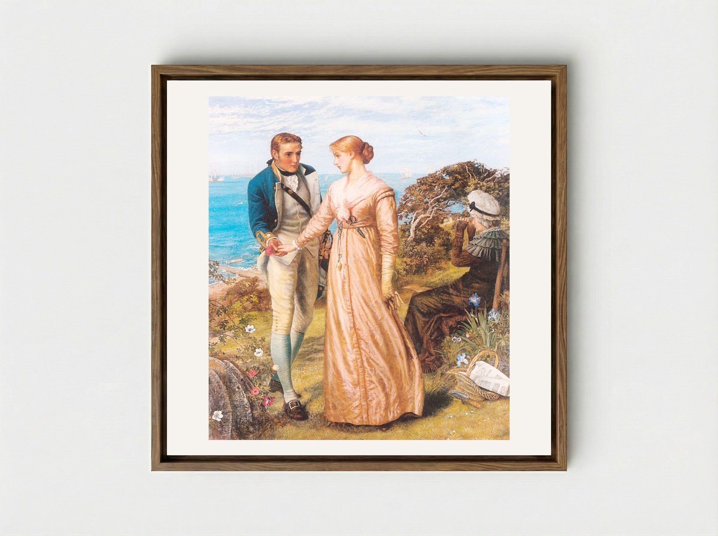 The Sailing Signal Gun - Arthur Hughes - Framed Canvas Wood