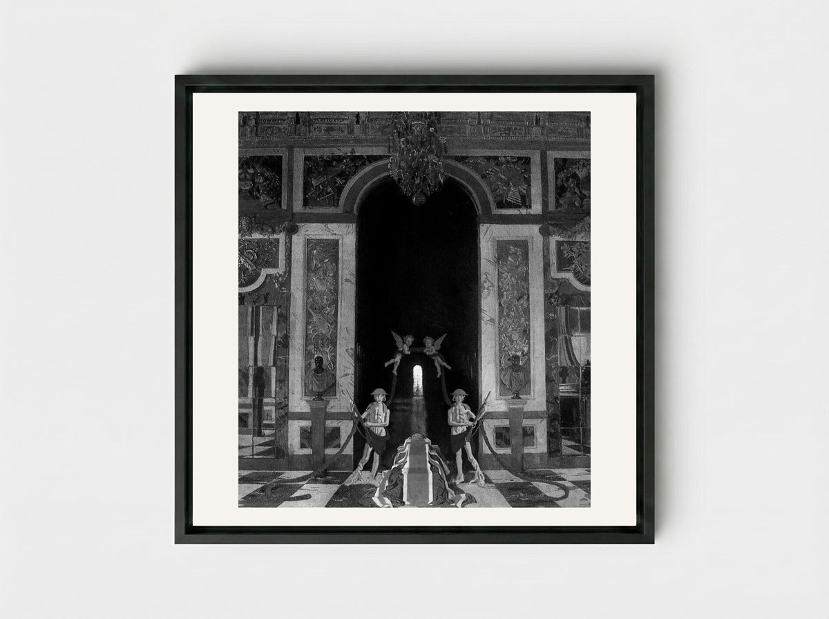 To the Unknown British Soldier in France - William Orpen - Framed Canvas Black