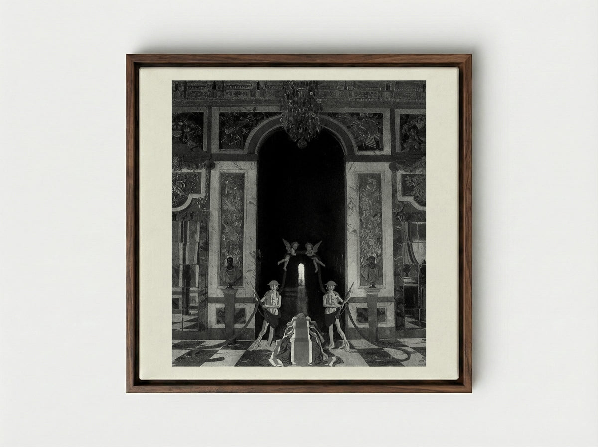 To the Unknown British Soldier in France - William Orpen - Framed Canvas Dark Wood