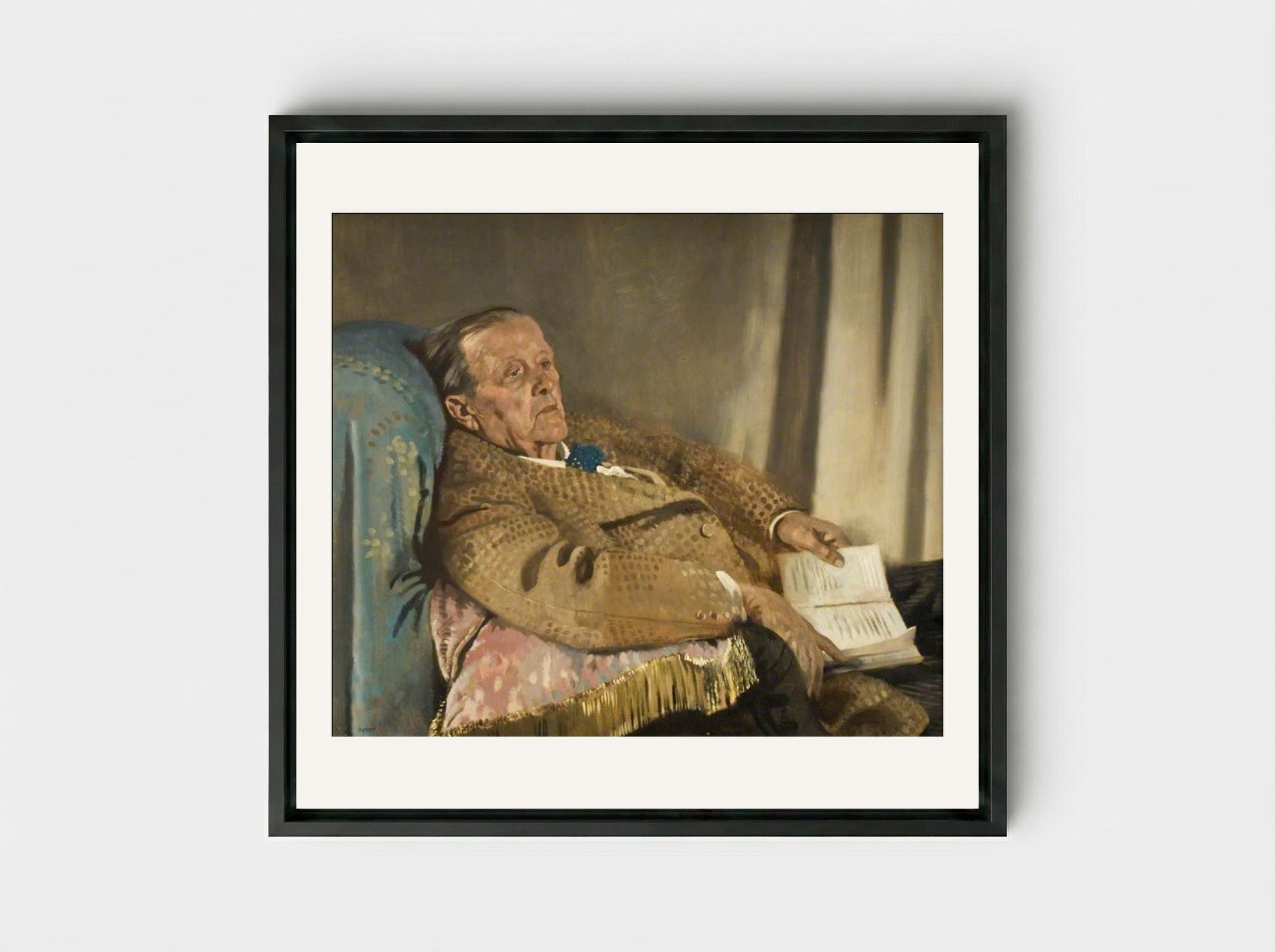Sir Edwin Ray Lankester - Sir William Orpen - Framed Canvas Black