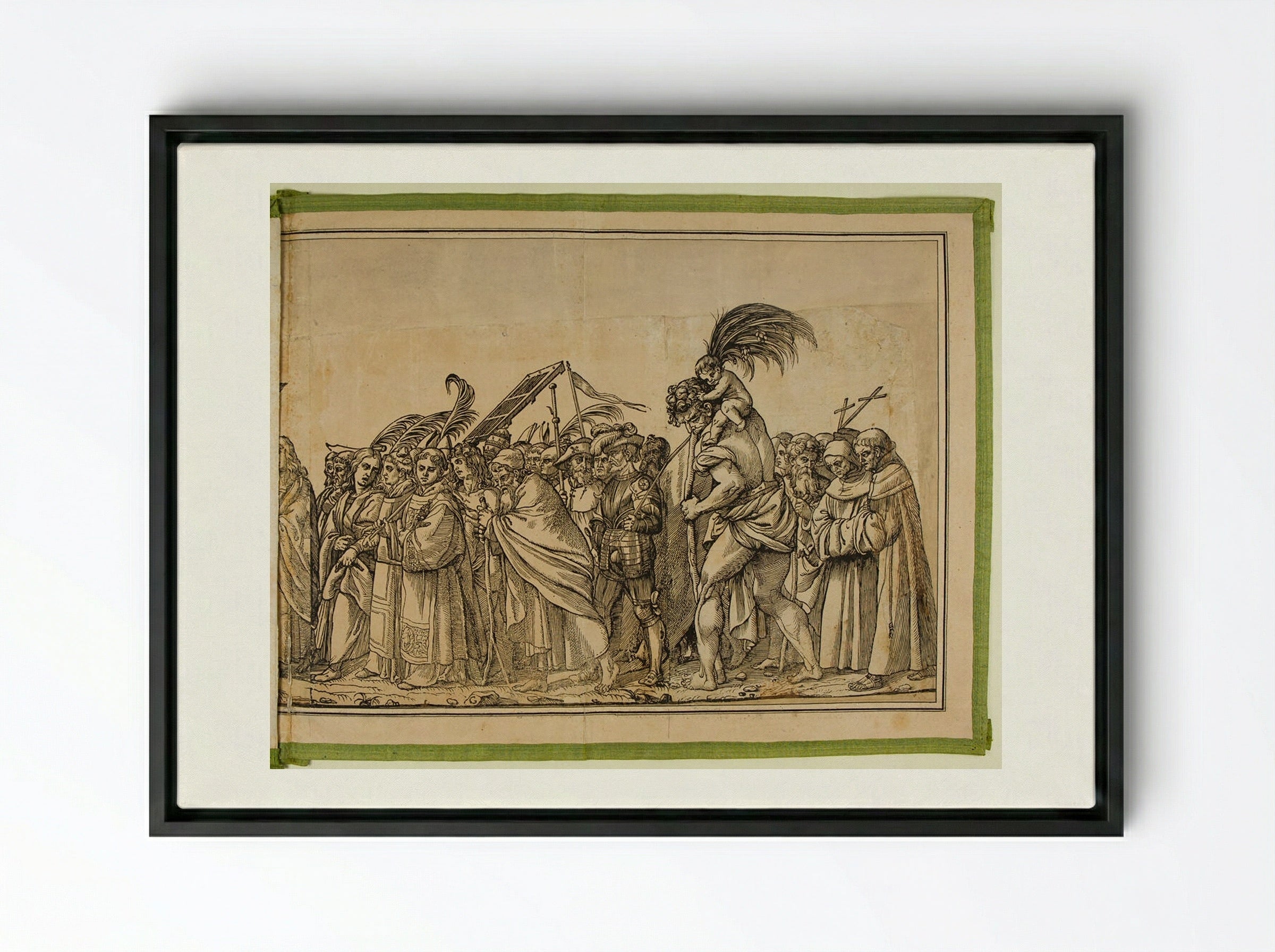 Triumph of Christ - Andrea Andreani - Framed Canvas Black