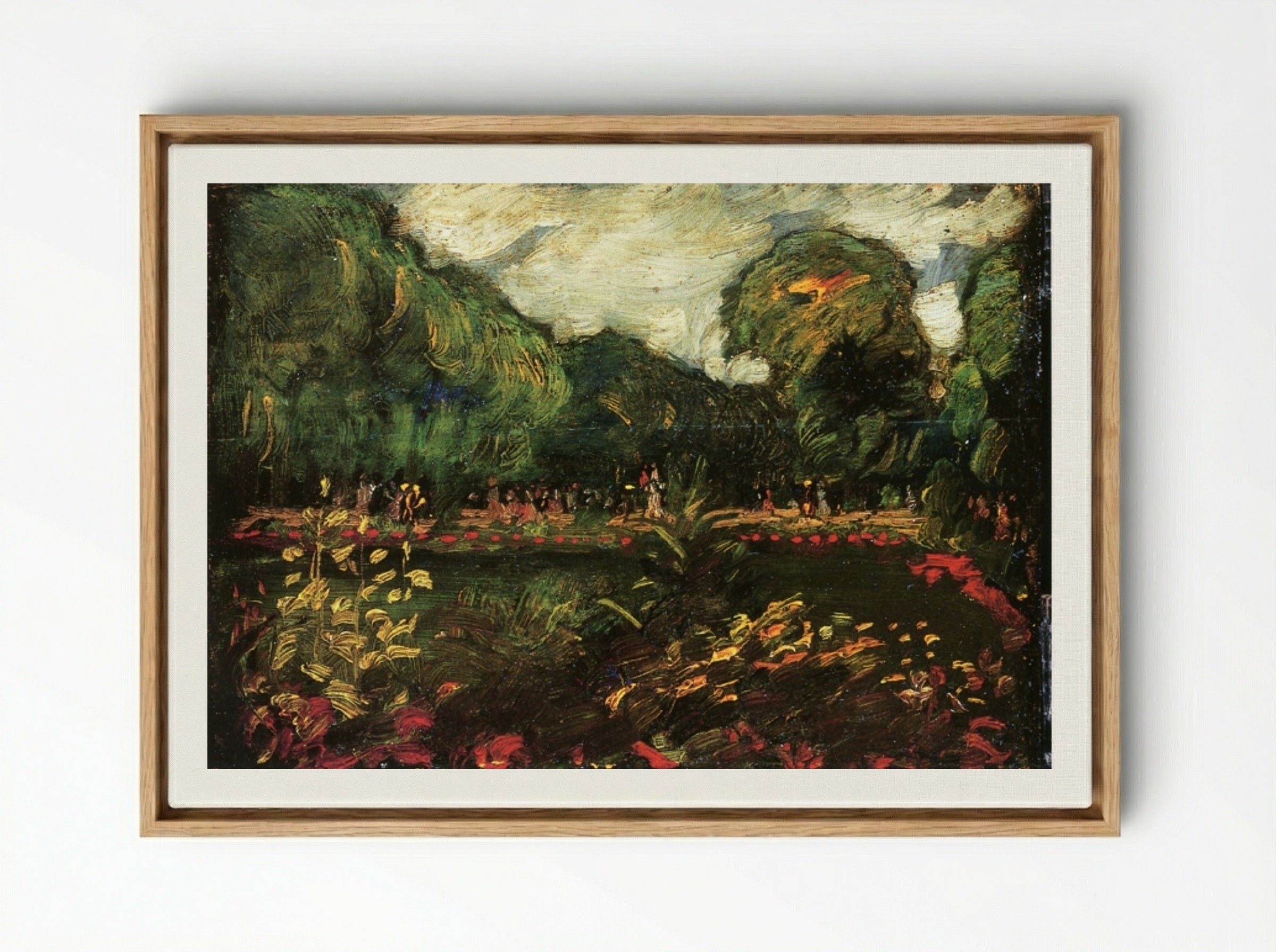 Main Entrance, Luxembourg Garden, Paris - George Luks - Framed Canvas Wood
