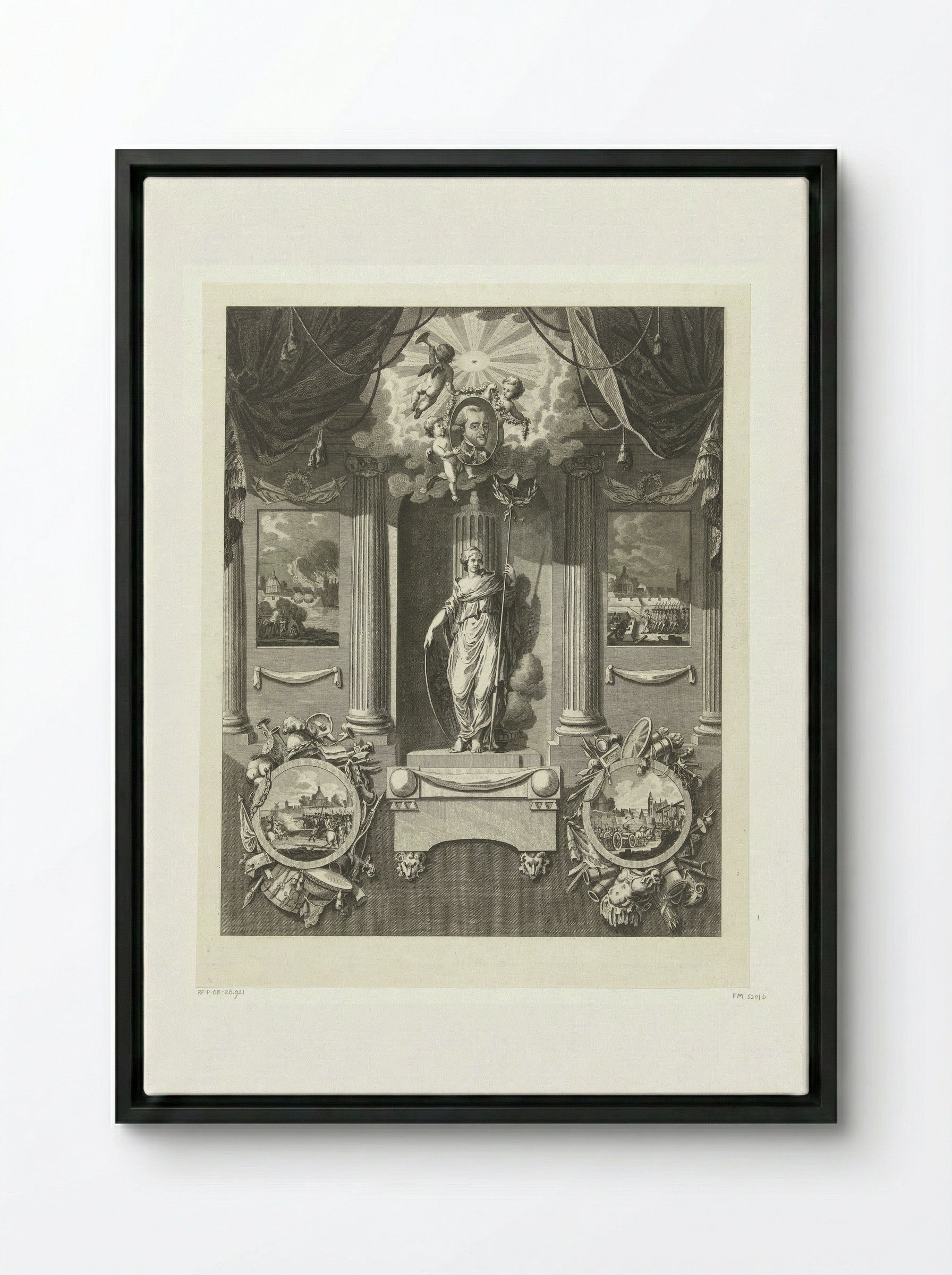 Monument voor Carel van Boetzelaer - Cornelis Brouwer - Framed Canvas Black