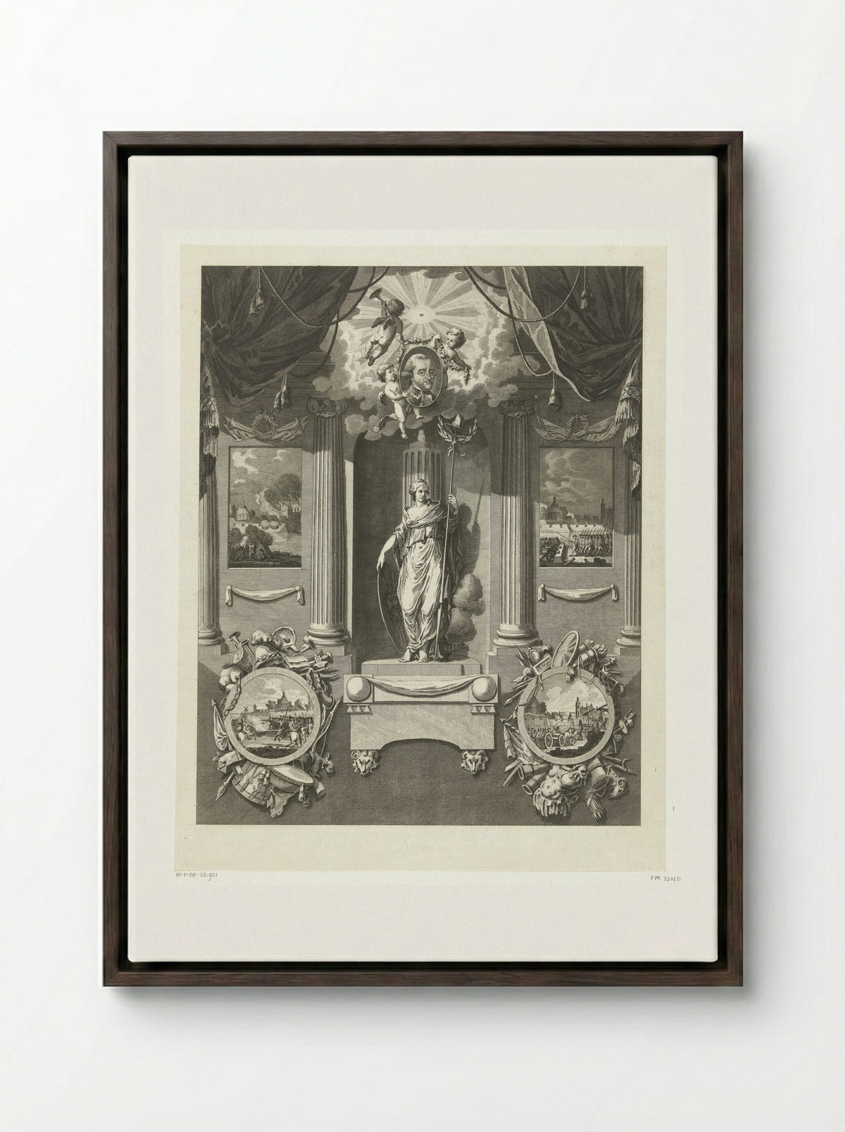 Monument voor Carel van Boetzelaer - Cornelis Brouwer - Framed Canvas Dark Wood