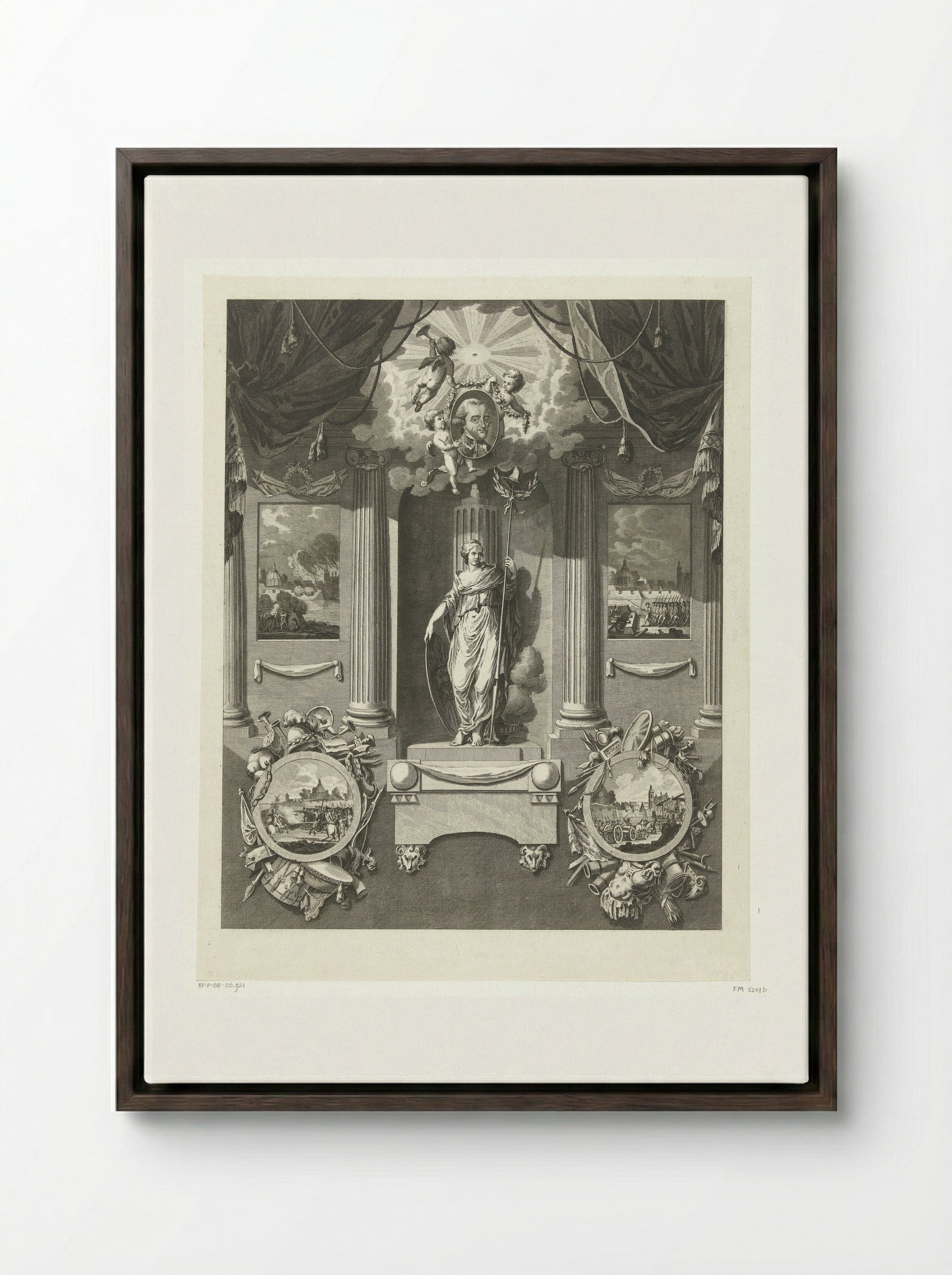 Monument voor Carel van Boetzelaer - Cornelis Brouwer - Framed Canvas Dark Wood