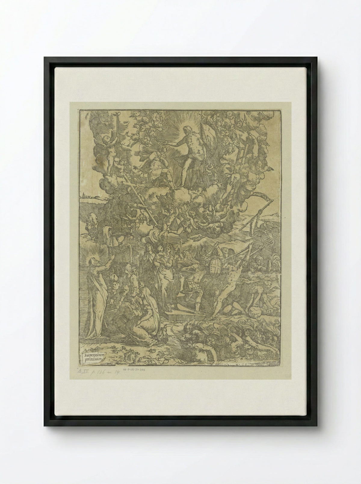 Christelijke helden - Andrea Andreani - Framed Canvas Black