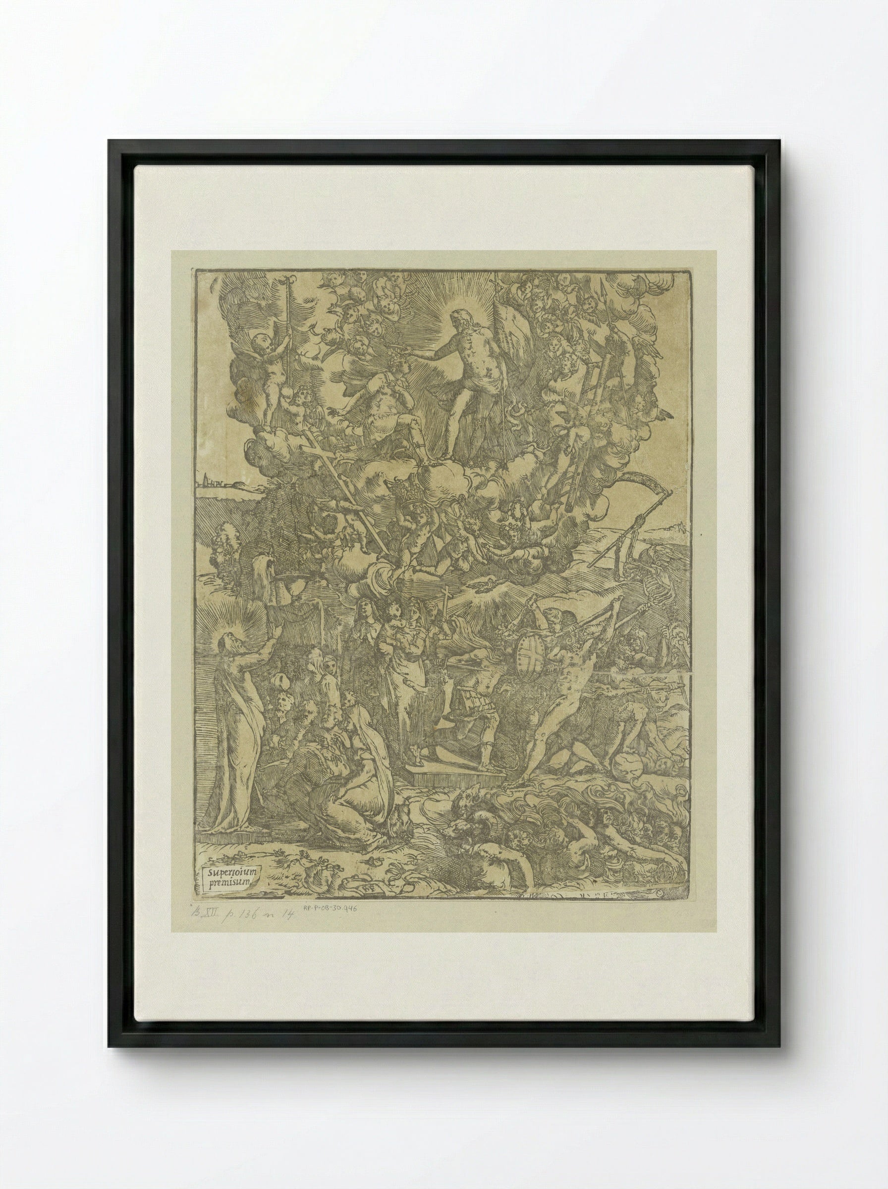 Christelijke helden - Andrea Andreani - Framed Canvas Black