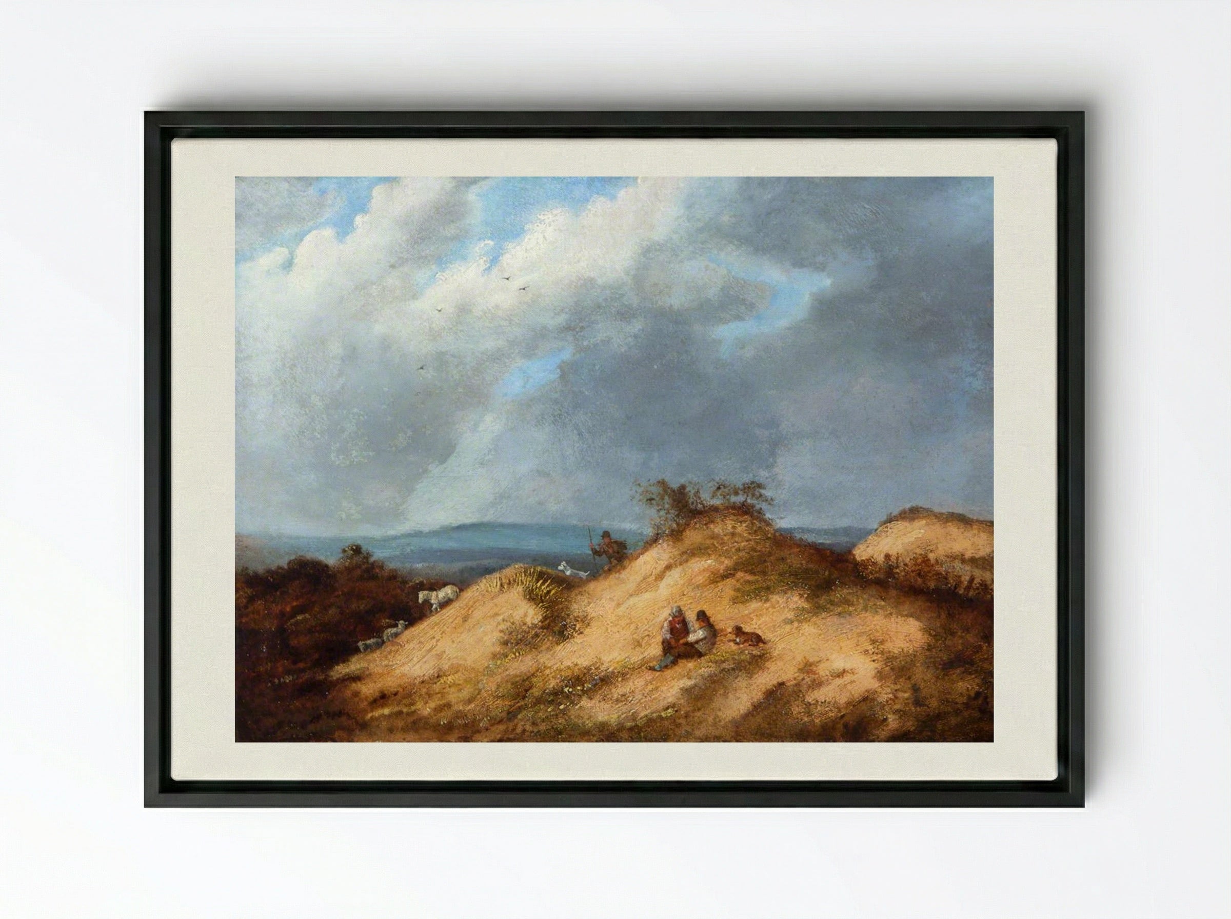 Mousehold Heath - John Crome - Framed Canvas Black