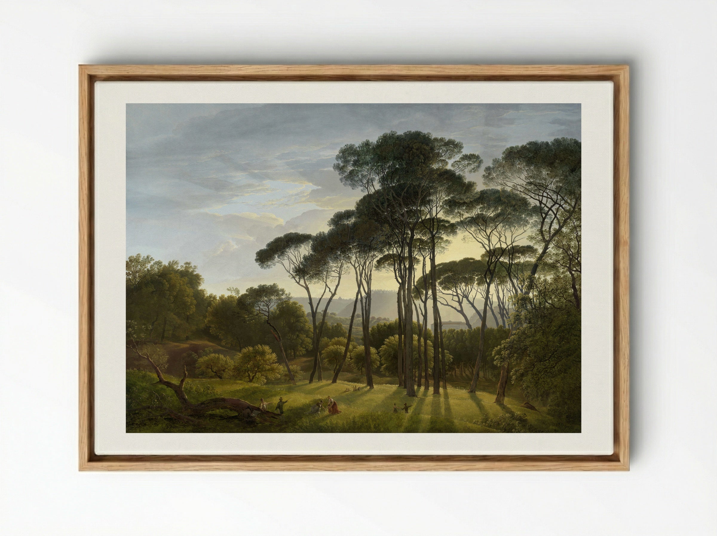 Italian Landscape with Umbrella Pines - Hendrik Voogd - Framed Canvas Wood