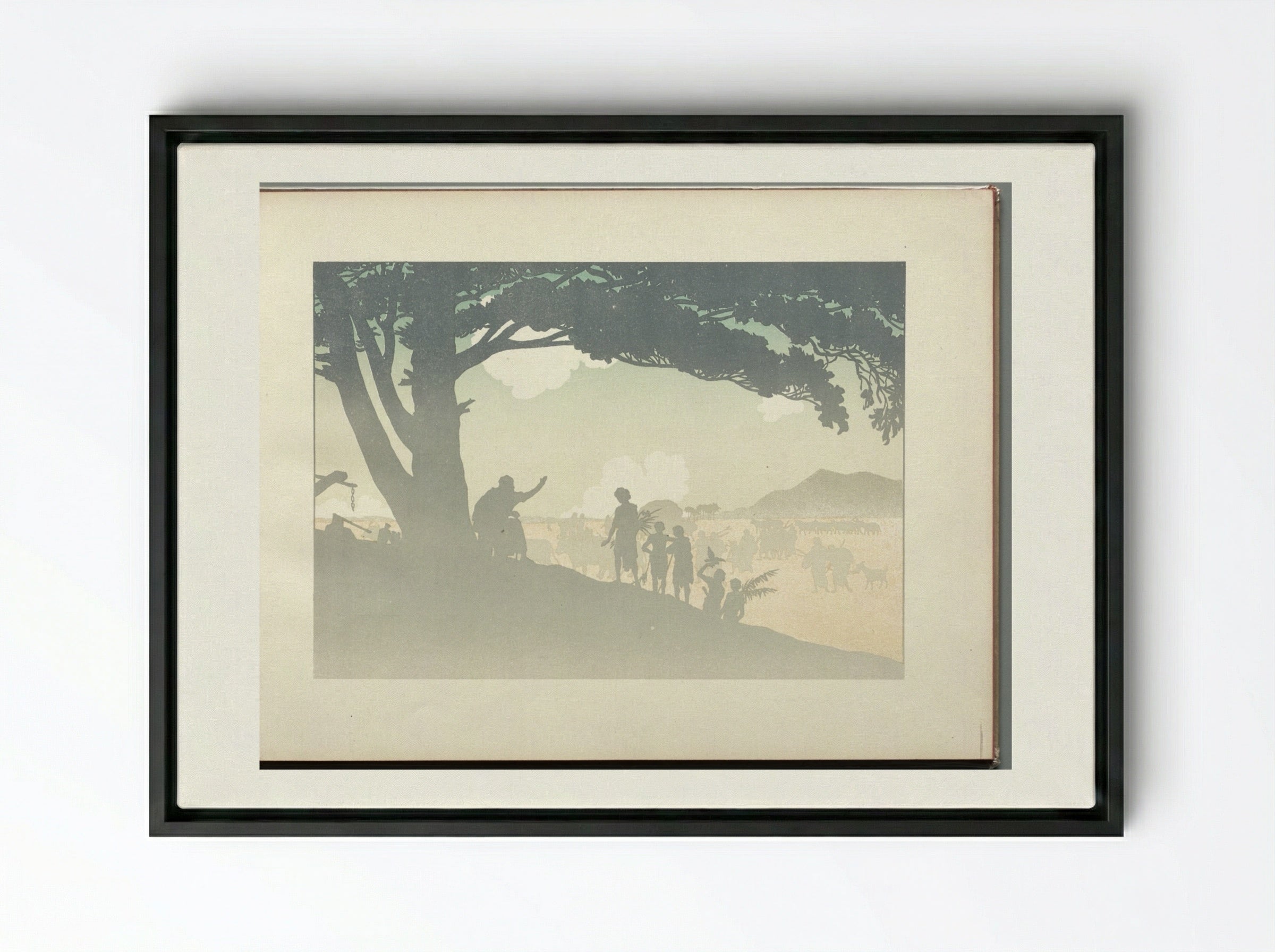 The Prodigal Son: page 11 - Henri Rivière - Framed Canvas Black