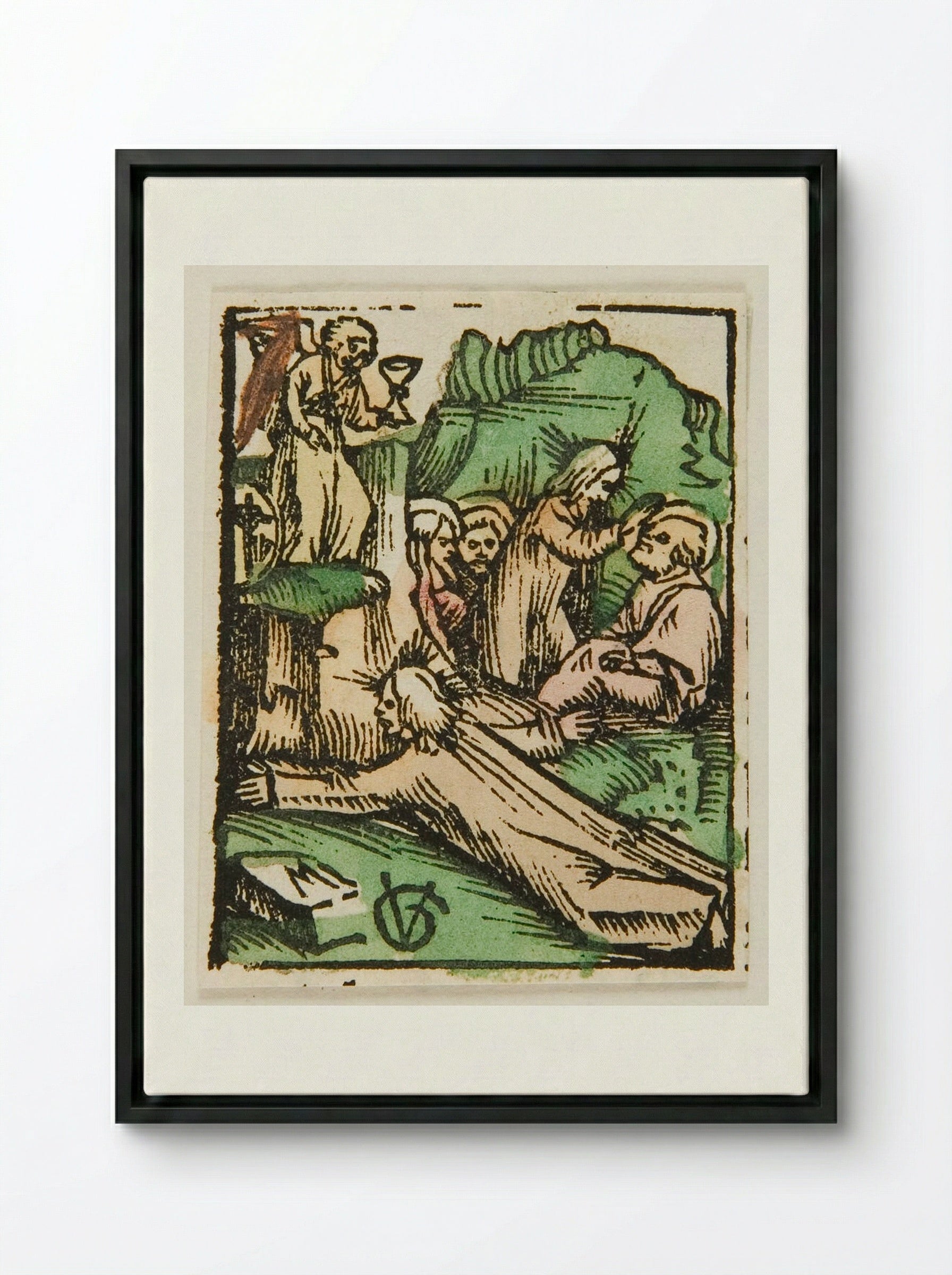 Christ on the Mount of Olives - Urs Graf - Framed Canvas Black