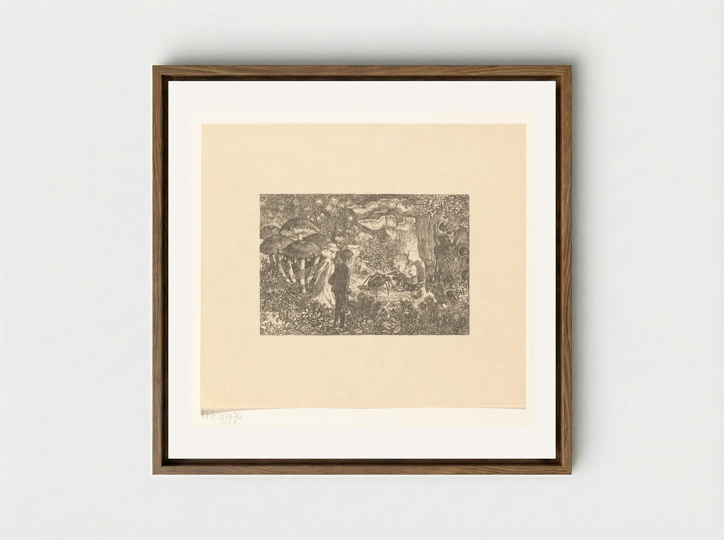 Johannes en Windekind op bezoek bij de kabouter Wistik - Edzard Koning - Framed Canvas Wood