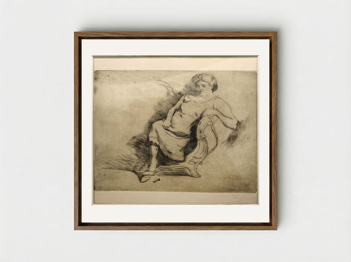 Gisella - Umberto Boccioni - Framed Canvas Wood