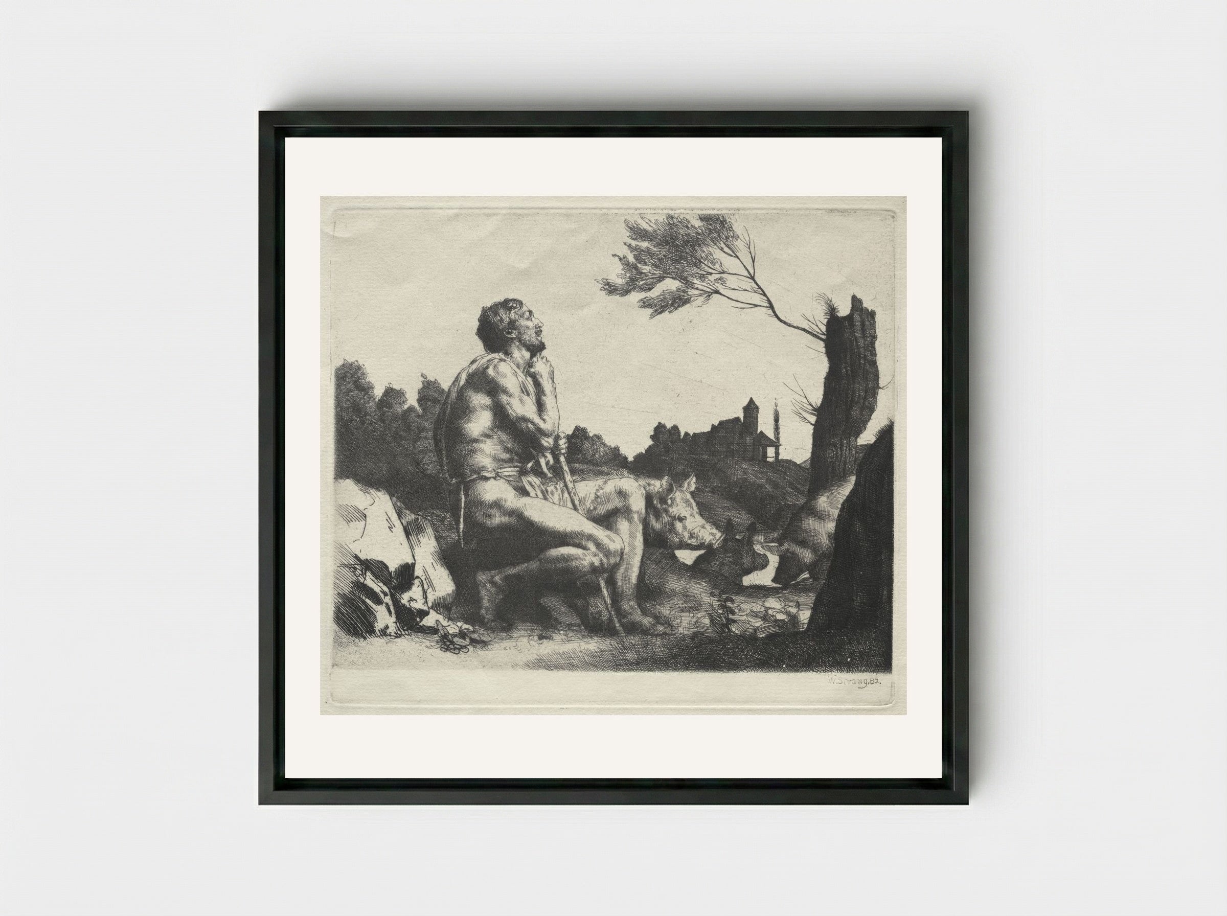 The Prodigal Son - William Strang - Framed Canvas Black