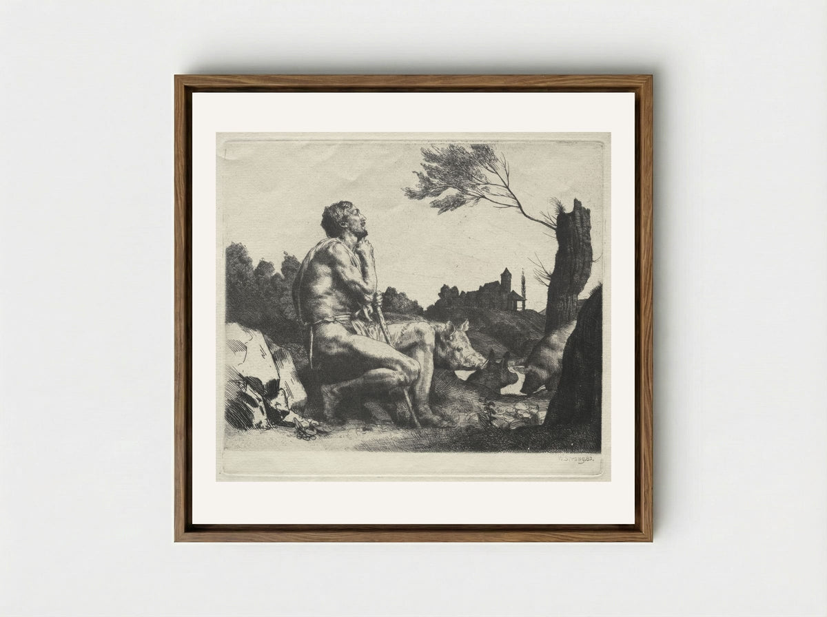 The Prodigal Son - William Strang - Framed Canvas Wood
