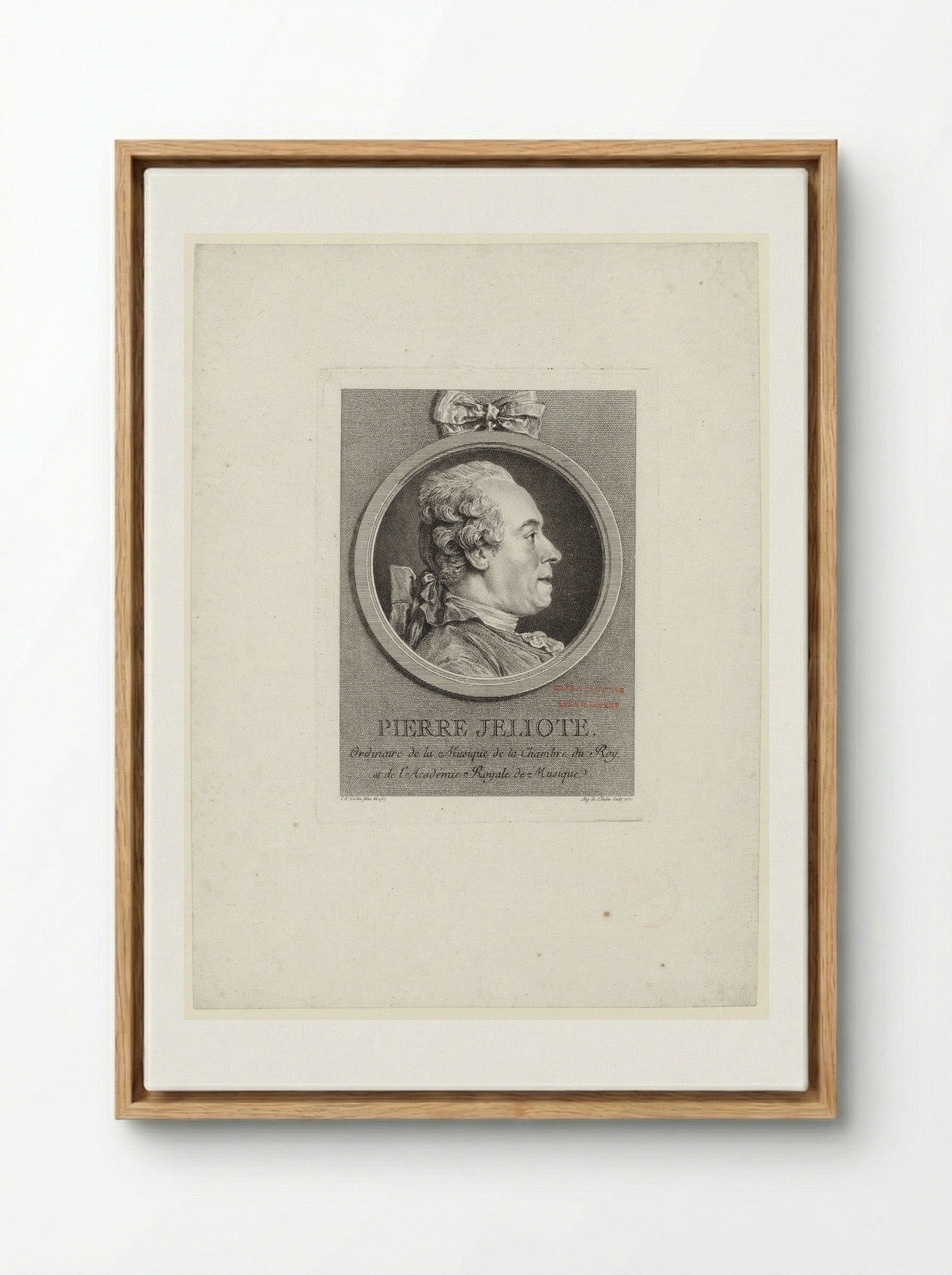 Pierre Jeliote - Augustin de Saint-Aubin - Framed Canvas Wood